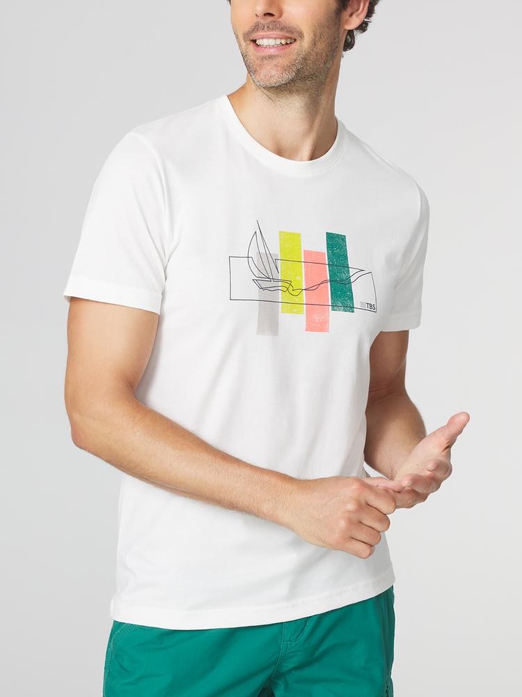 Tee-shirts T-shirt manches courtes NAHIMTEE ARCTIQUE homme blanc TBS Tee-shirts T-shirt manches courtes NAHIMTEE ARCTIQUE homme blanc Blanc
