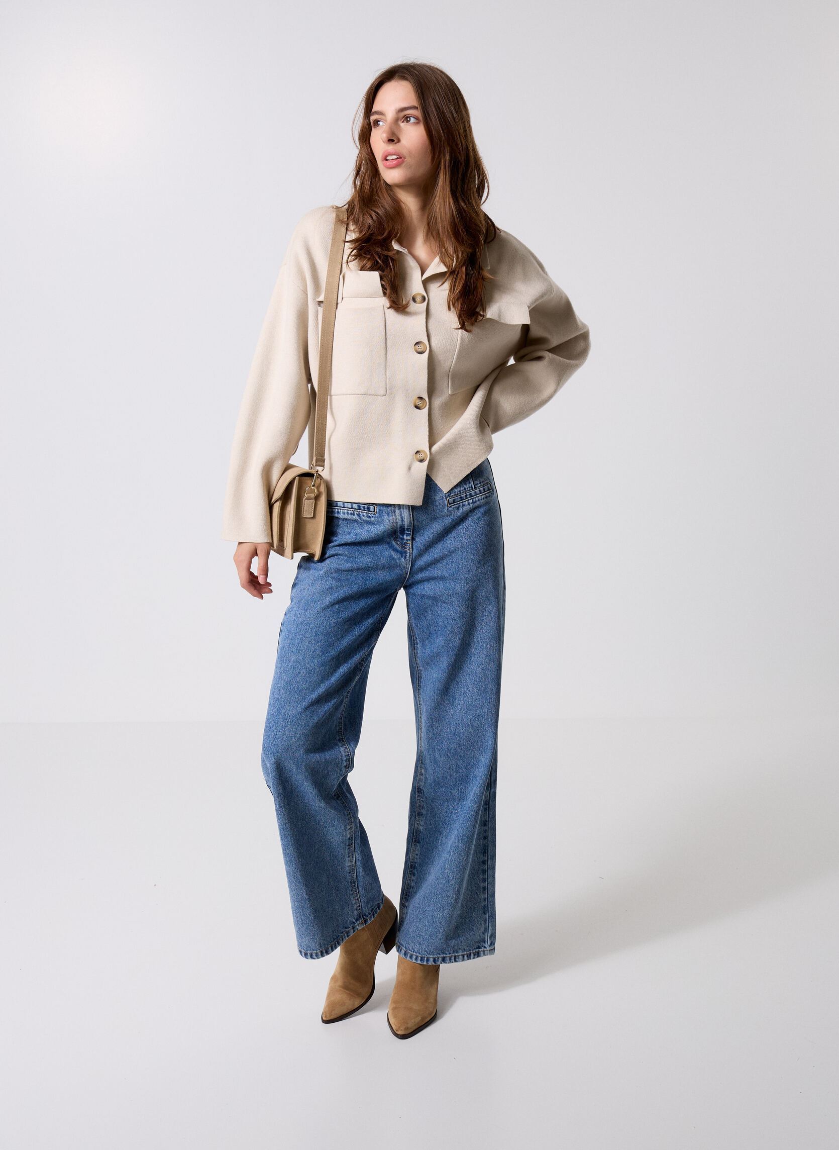 Gilets Chloee 78369 femme beige ARTLOVE Gilets Chloee 78369 femme beige L-Beige