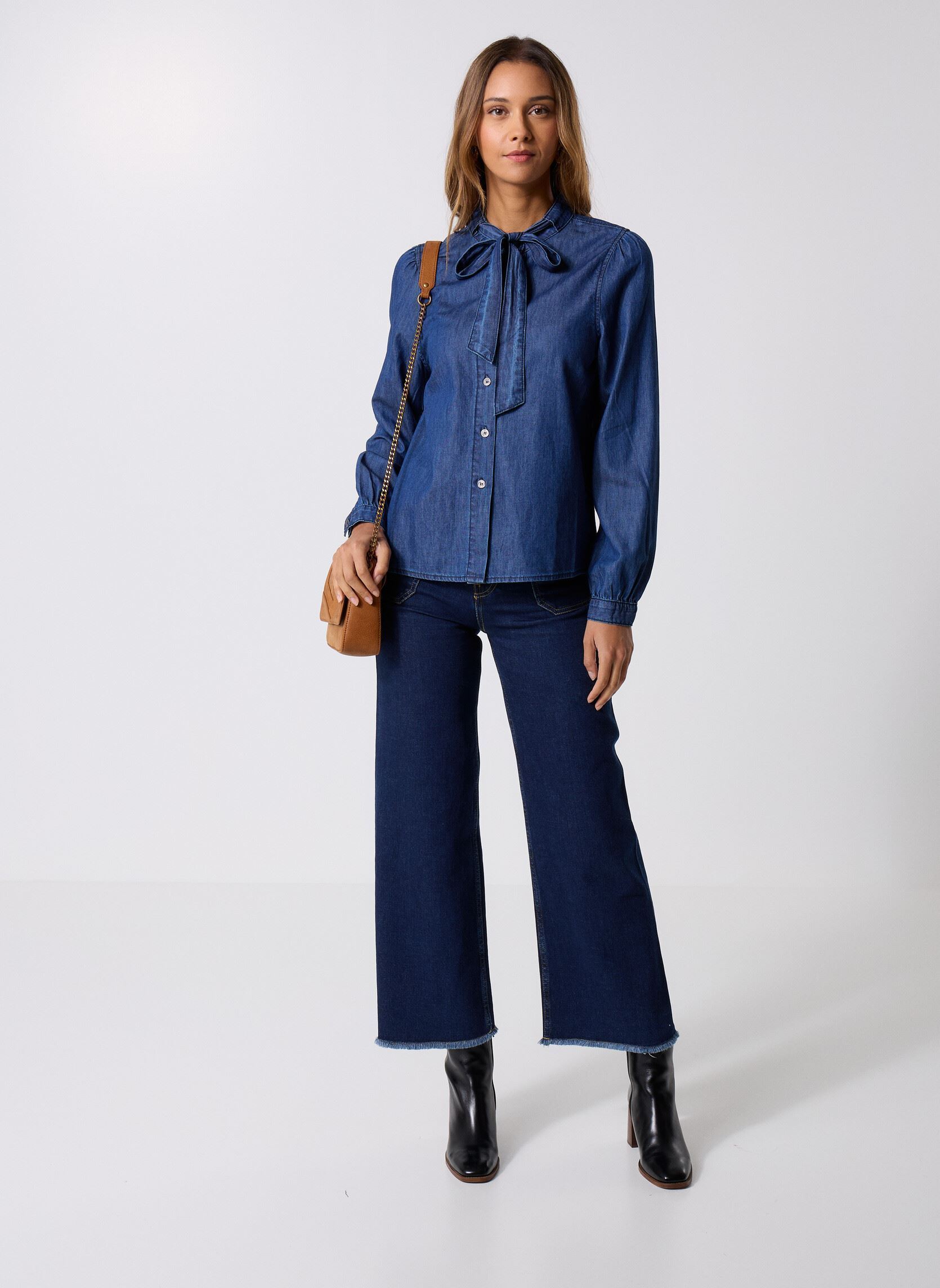 Langarm-Hemden Clemence 78503 damen blau ARTLOVE Langarm-Hemden Clemence 78503 damen blau Denim-Blue