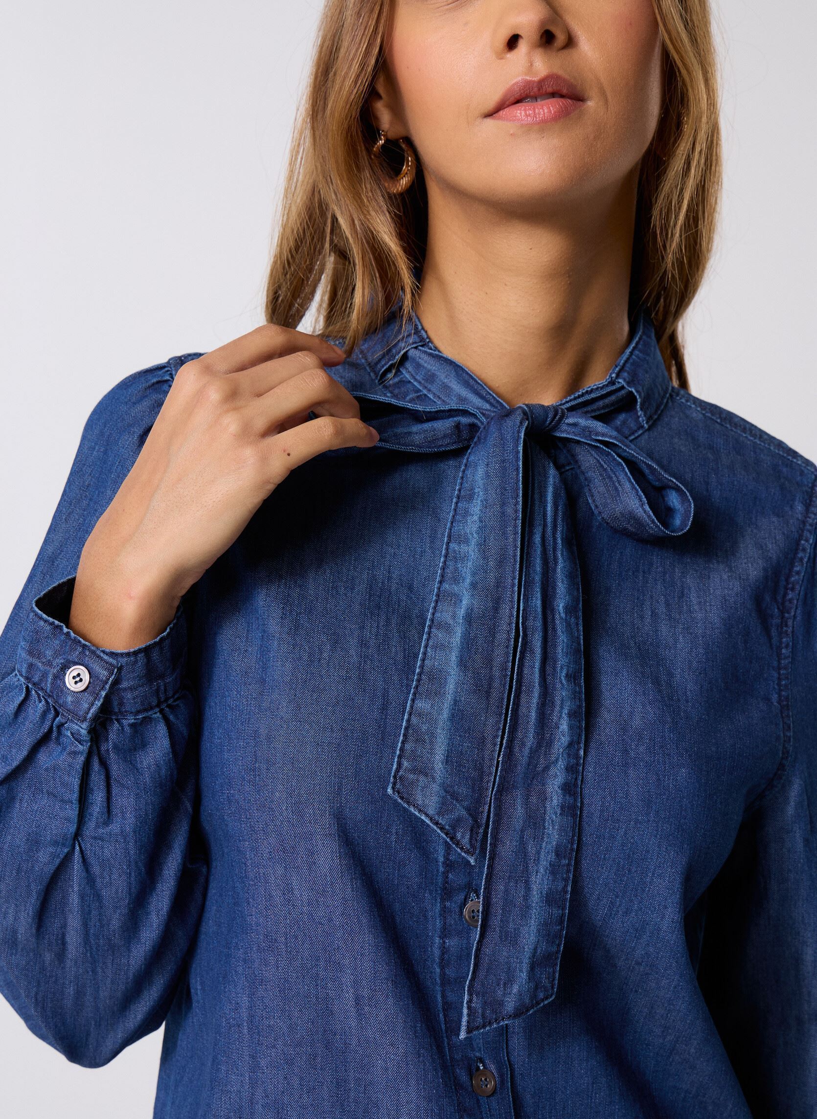 Langarm-Hemden Clemence 78503 damen blau ARTLOVE Langarm-Hemden Clemence 78503 damen blau Denim-Blue