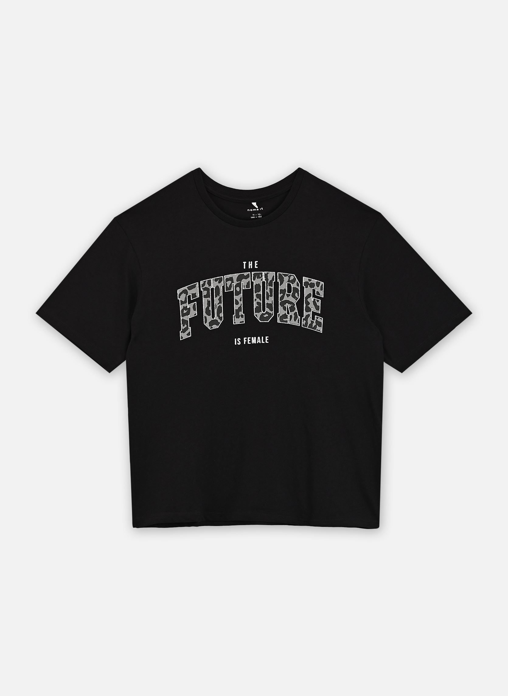 Tee-shirts manches courtes Nkfkaia Nreg Ss Top fille noir Name it Tee-shirts manches courtes Nkfkaia Nreg Ss Top fille noir Black