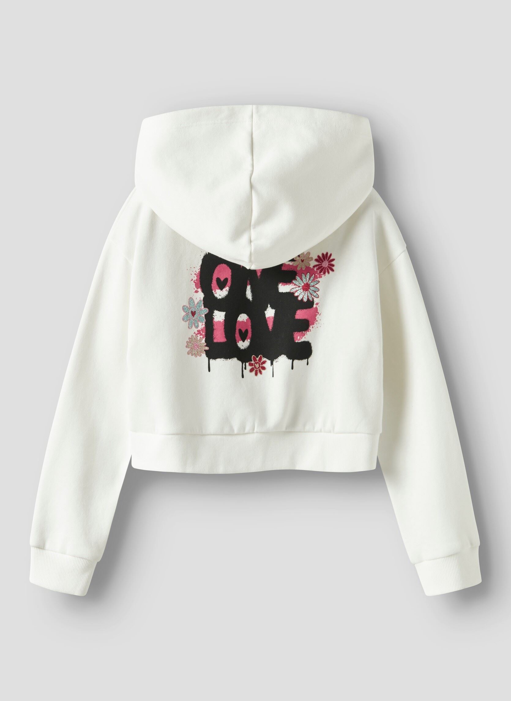 Jersey con capucha Nkfkory Ls Crop Boxy Swe Wh Bru Ps Noos niña blanco Name it Jersey con capucha Nkfkory Ls Crop Boxy Swe Wh Bru Ps Noos niña blanco CLOUD DANCER