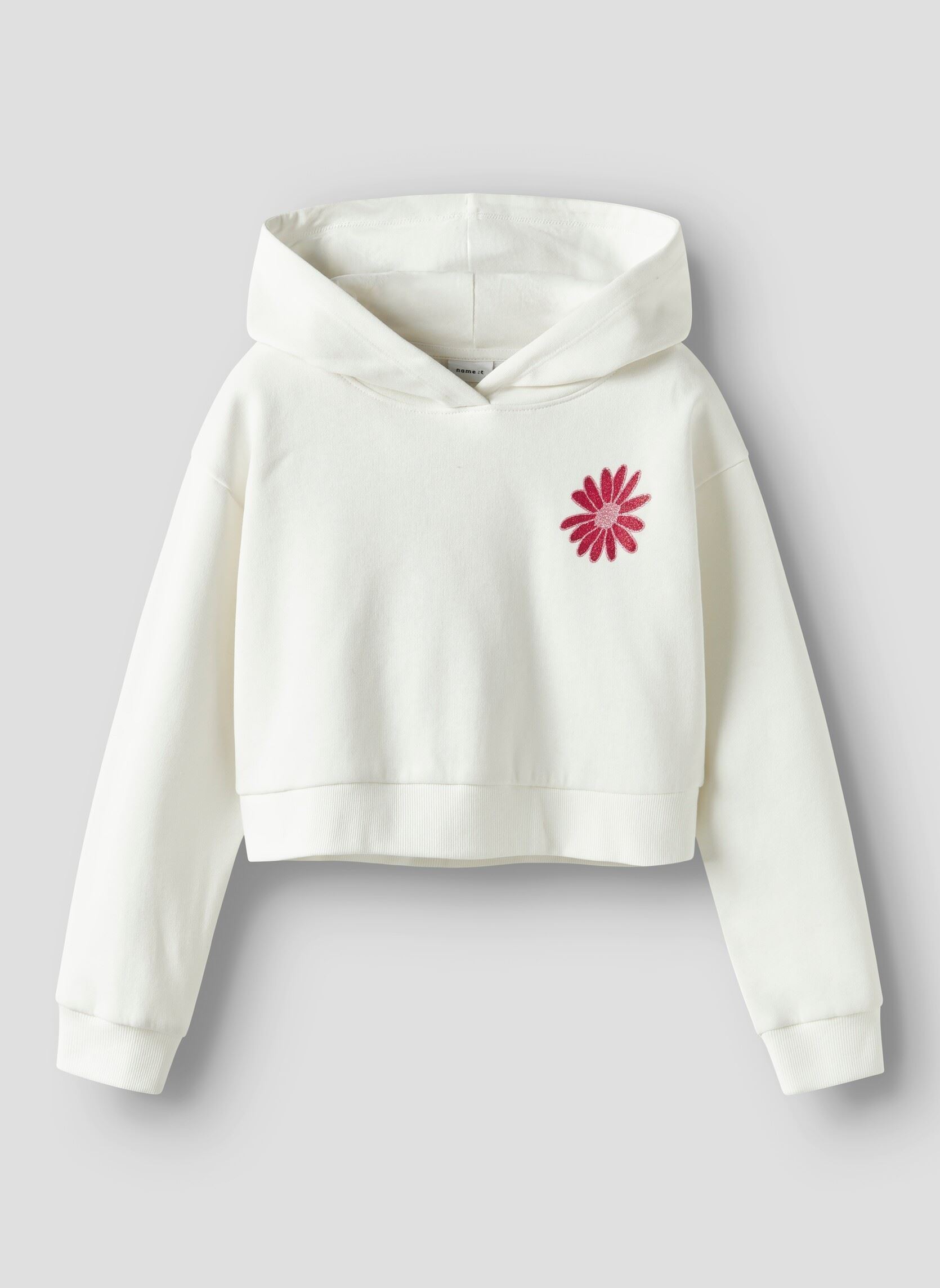 Jersey con capucha Nkfkory Ls Crop Boxy Swe Wh Bru Ps Noos niña blanco Name it Jersey con capucha Nkfkory Ls Crop Boxy Swe Wh Bru Ps Noos niña blanco CLOUD DANCER