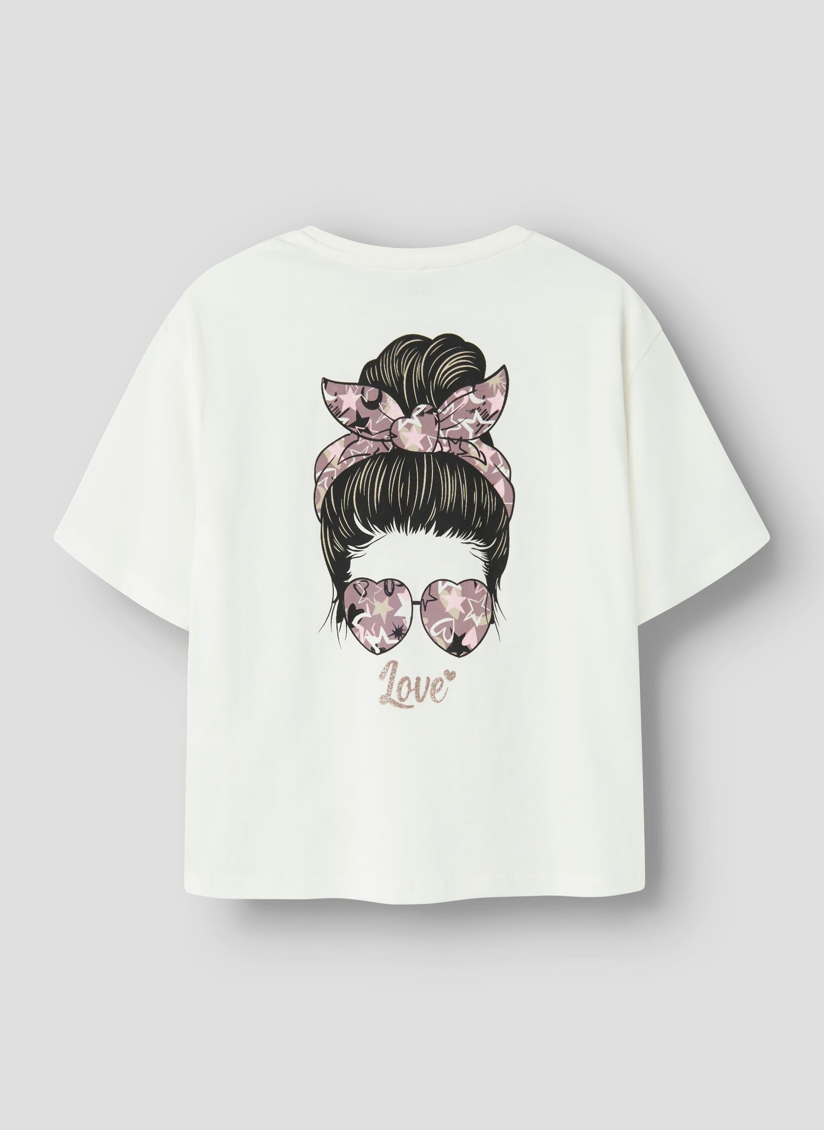 Kurzarm-T-Shirts Nkfnaomi Ss Rlx Top Ps mädchen weiß Name it Kurzarm-T-Shirts Nkfnaomi Ss Rlx Top Ps mädchen weiß CLOUD DANCER