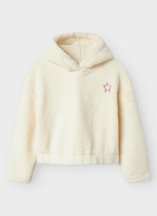 Name it Sweats à capuche Nkfodette Ls Teddy Pullover Wh Ps fille beige