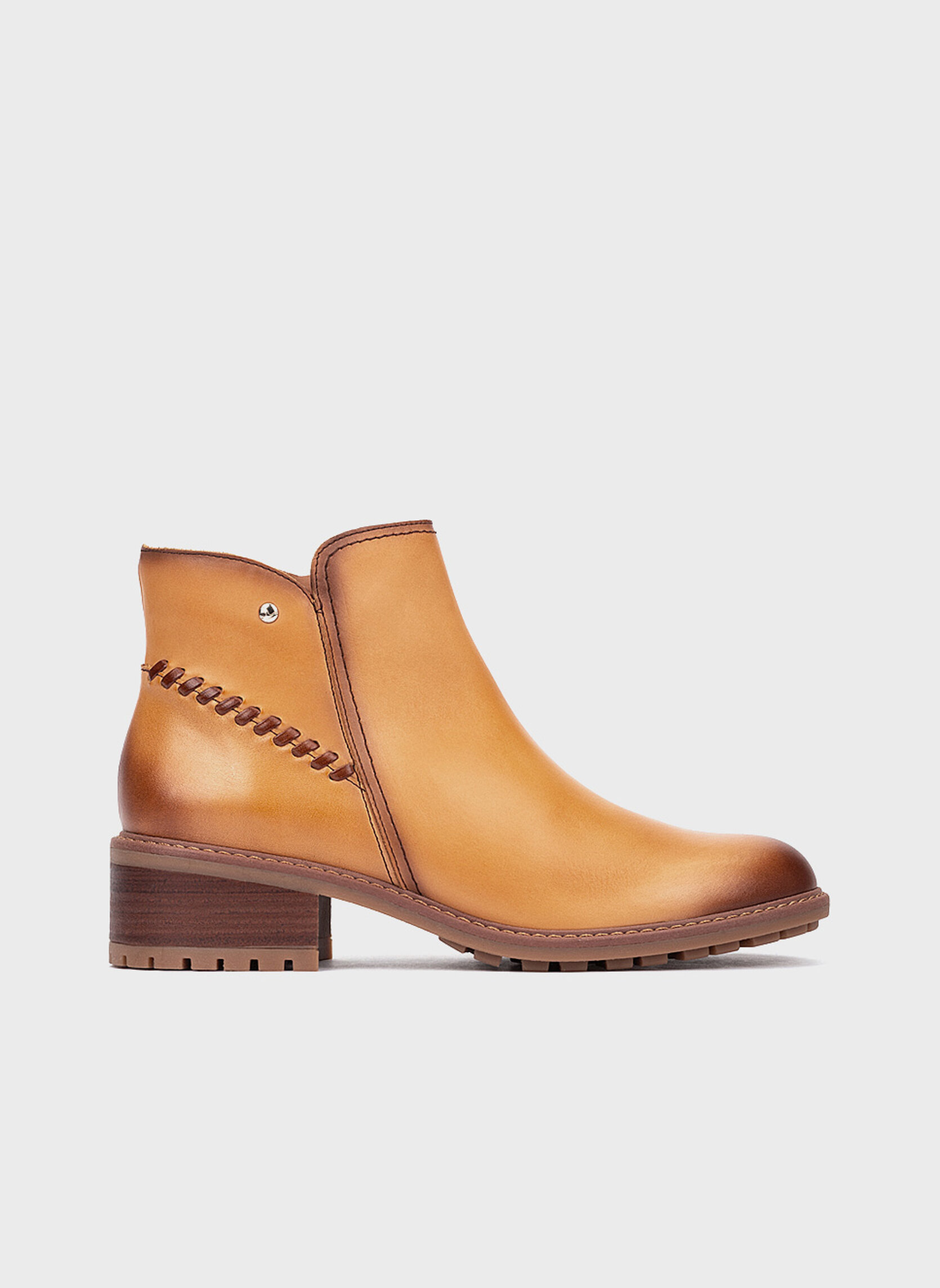 Pikolinos Chaussures Talon Malaga Cuir Femme - Talon Bloc 4 Cm, Confort Quotidien, Cuir LWG Certifié