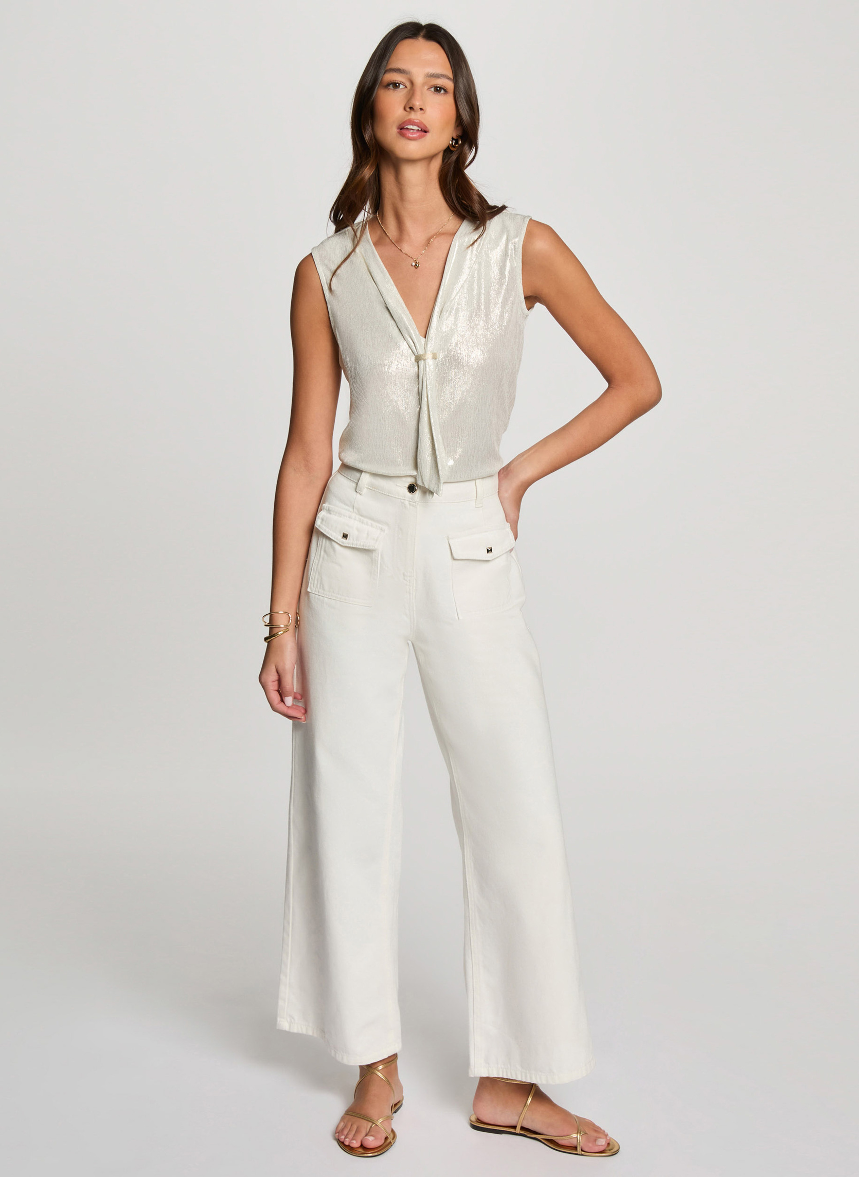 Débardeurs 251-DMYLENE femme argent Morgan Débardeurs 251-DMYLENE femme argent Argent