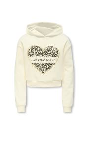 Sweats à capuche Kogcooper Life Heart Ls Hoodie Swt Noos fille blanc Kids Only Sweats à capuche Kogcooper Life Heart Ls Hoodie Swt Noos fille blanc ANTIQUE WHITE