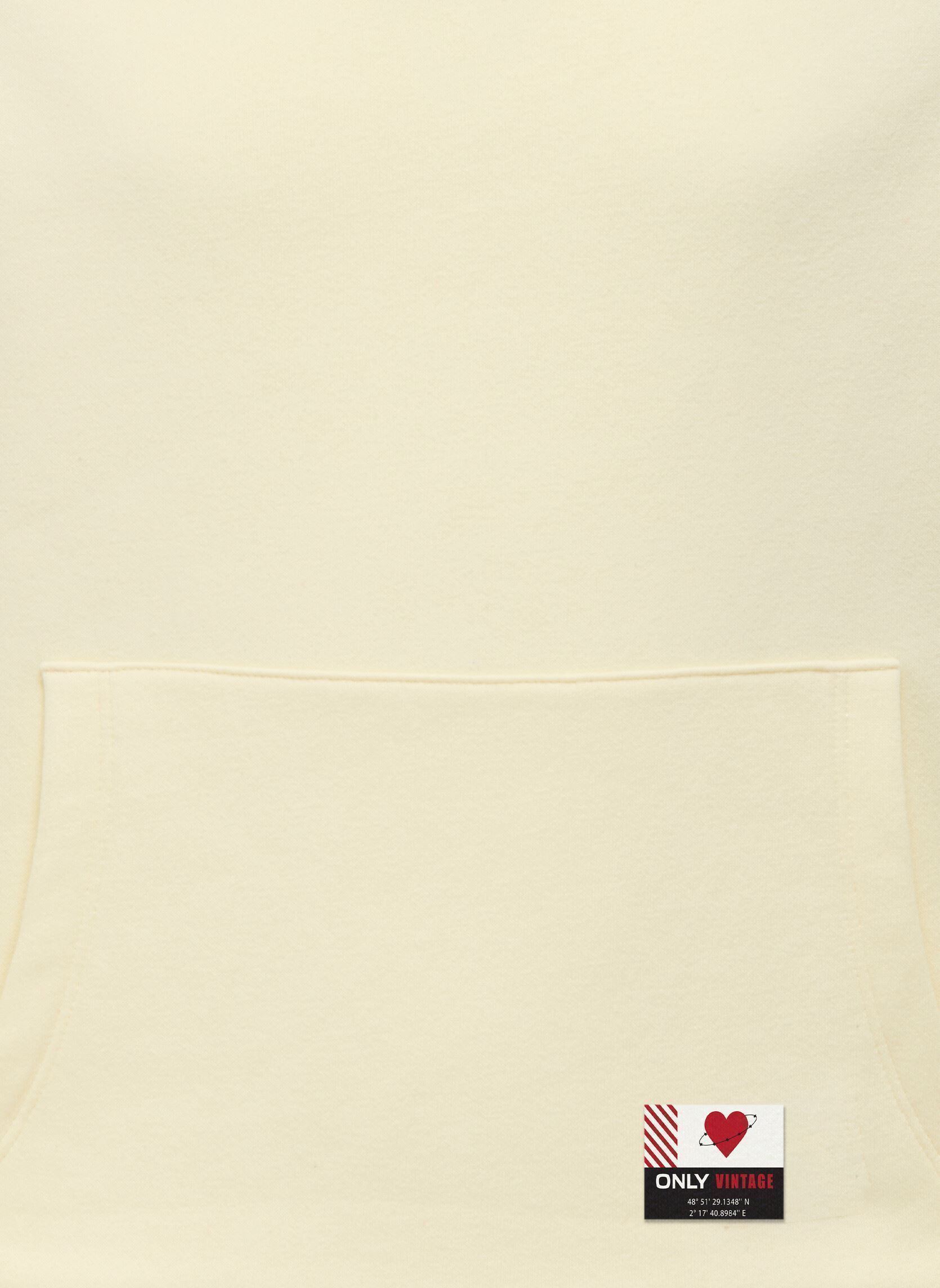Kapuzenpullover Kognoomi-Vinta Label Ls Hood Cs Swt Noos mädchen weiß Kids Only Kapuzenpullover Kognoomi-Vinta Label Ls Hood Cs Swt Noos mädchen weiß ANTIQUE WHITE