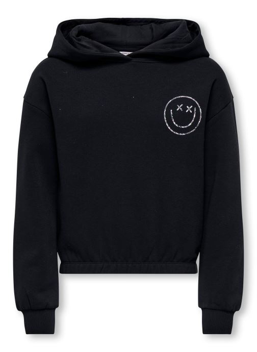 Kids Only Sweats à capuche Kogcooper Life Smile L/S Hood Fr Swt fille noir