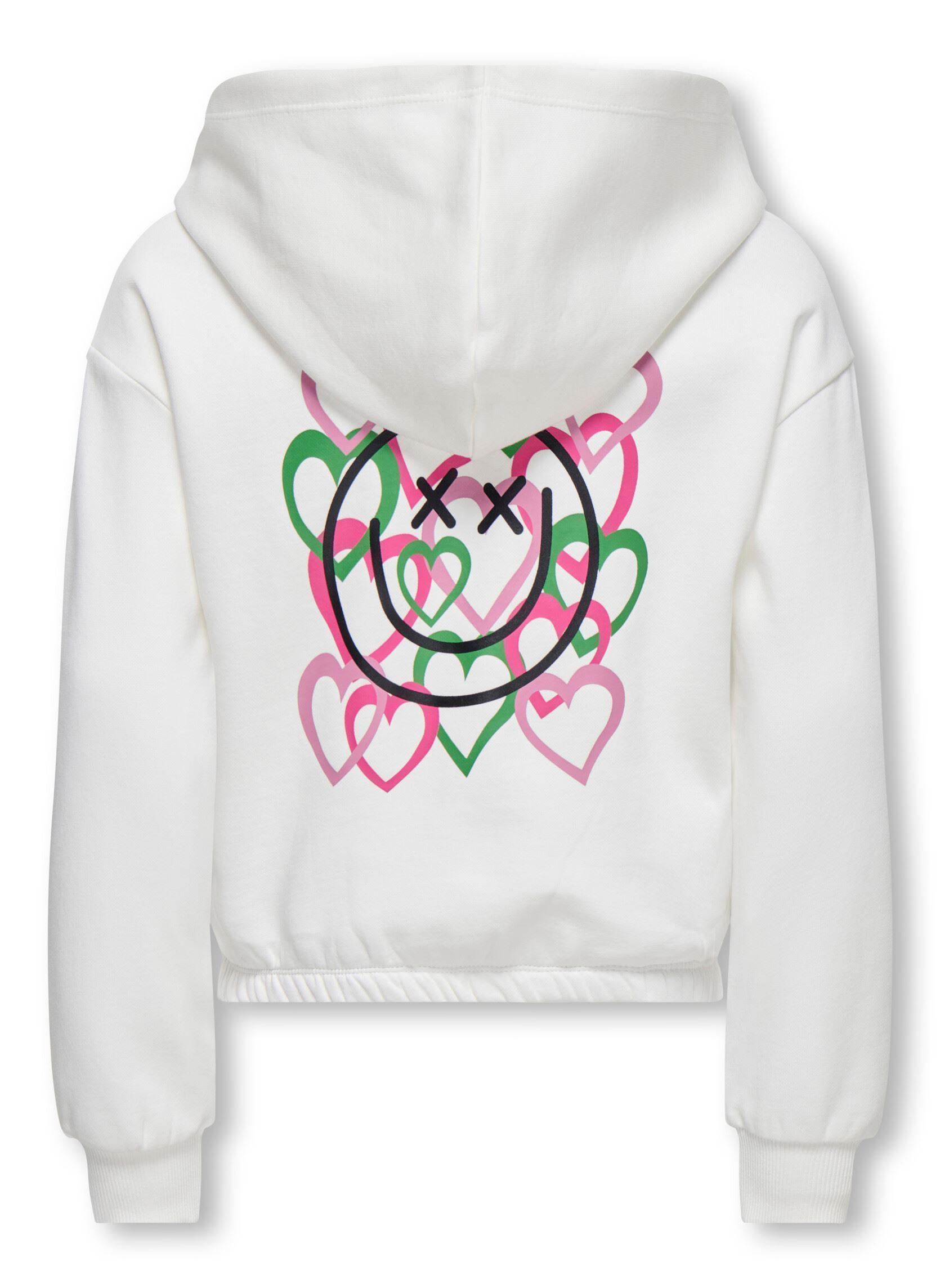 Jersey con capucha Kogcooper Life Smile L/S Hood Fr Swt niña blanco Kids Only Jersey con capucha Kogcooper Life Smile L/S Hood Fr Swt niña blanco CLOUD DANCER