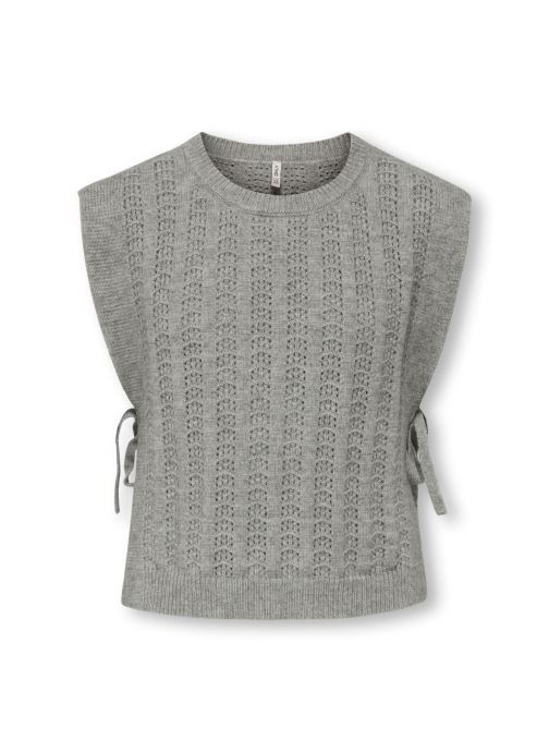 Kids Only Truien Kogkatia Life O-Neck Vest Knt meisjes grijs