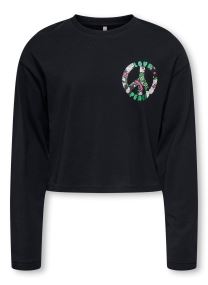 T-shirt a maniche lunghe Kogoli Life Peace Loose L/S Top Fr Jrs bambina bianco