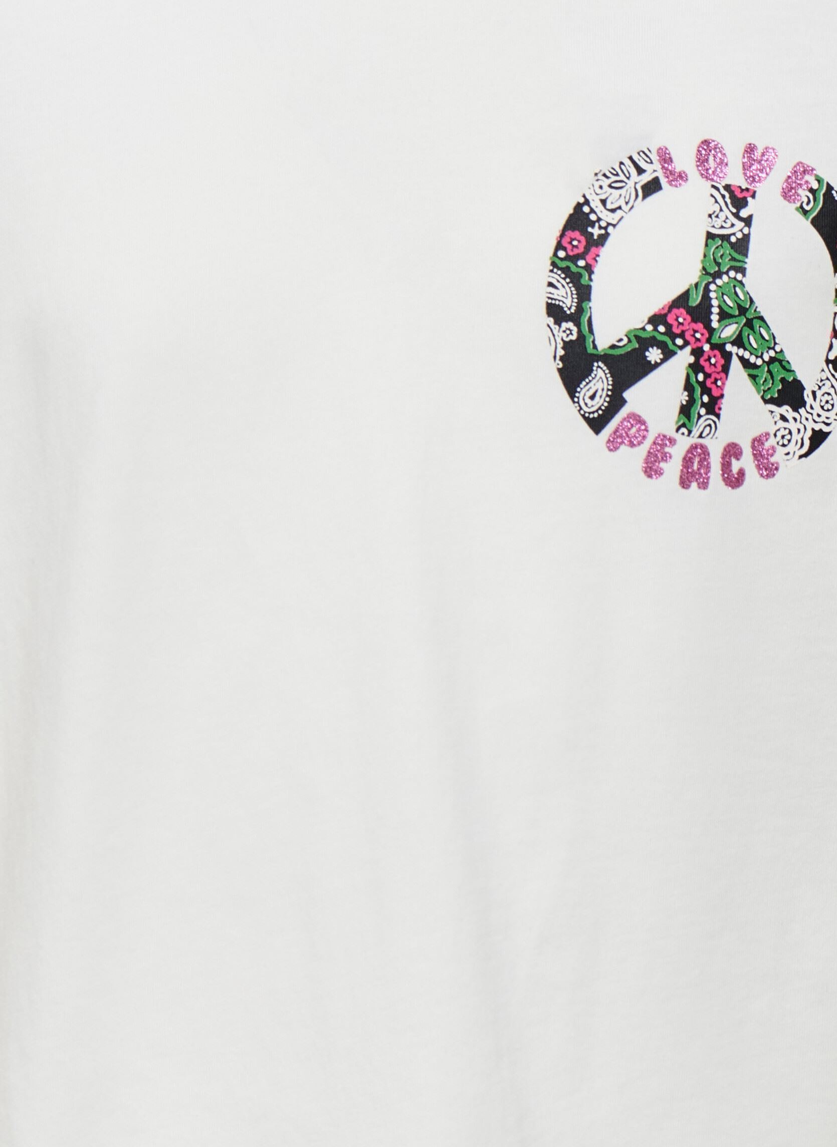T-shirt a maniche lunghe Kogoli Life Peace Loose L/S Top Fr Jrs bambina bianco Kids Only T-shirt a maniche lunghe Kogoli Life Peace Loose L/S Top Fr Jrs bambina bianco CLOUD DANCER