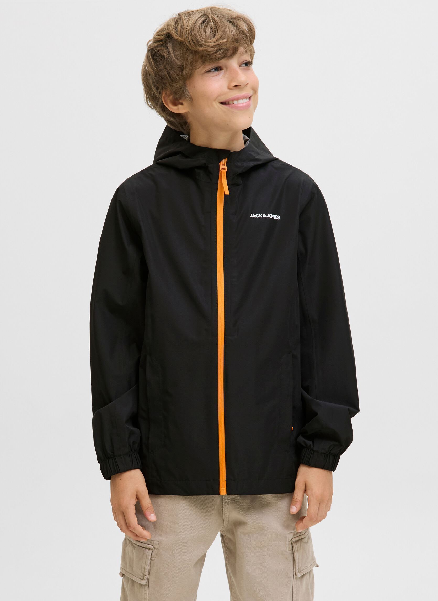 Vestes imperméables et coupe-vents Jjeflynn Rain Jacket Sn Jnr garçon noir Jack & Jones Vestes imperméables et coupe-vents Jjeflynn Rain Jacket Sn Jnr garçon noir BLACK