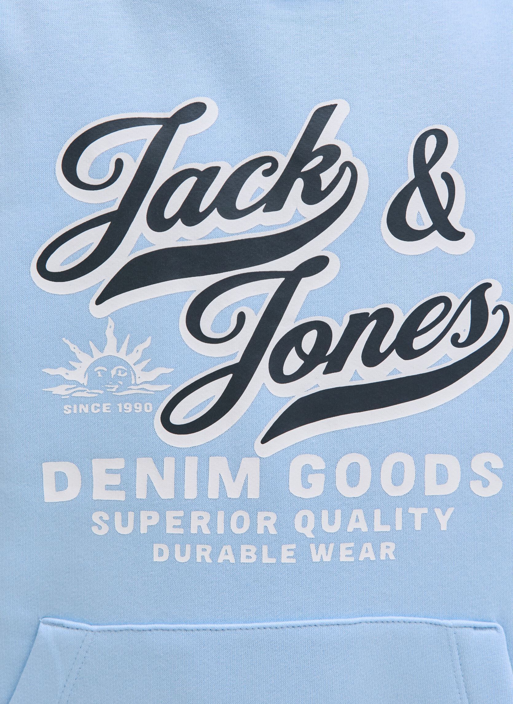 Sweats à capuche Jjelogo Sweat Hood 2 Col 25/26 Noos Jnr garçon bleu Jack & Jones Sweats à capuche Jjelogo Sweat Hood 2 Col 25/26 Noos Jnr garçon bleu CHAMBRAY BLUE