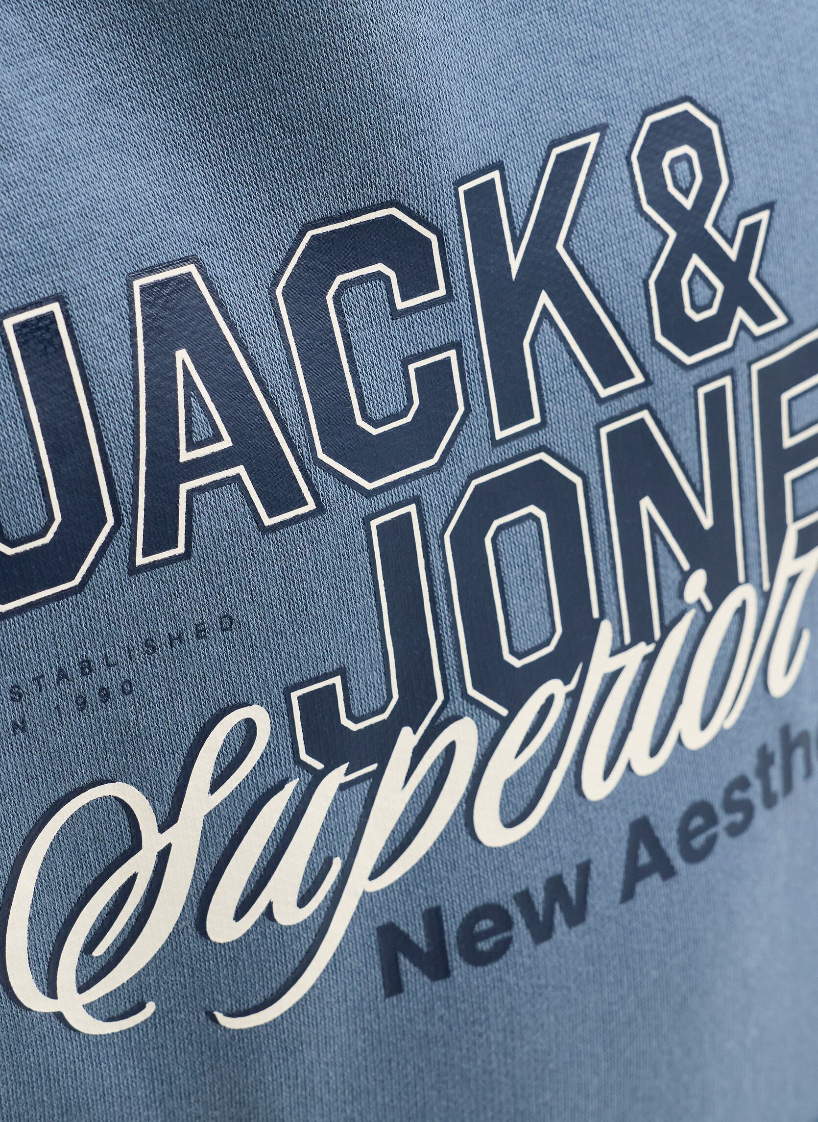 Kapuzenpullover Jjelogo Sweat Hood 2 Col 25/26 Noos Jnr jungen blau Jack & Jones Kapuzenpullover Jjelogo Sweat Hood 2 Col 25/26 Noos Jnr jungen blau BLUE MIRAGE