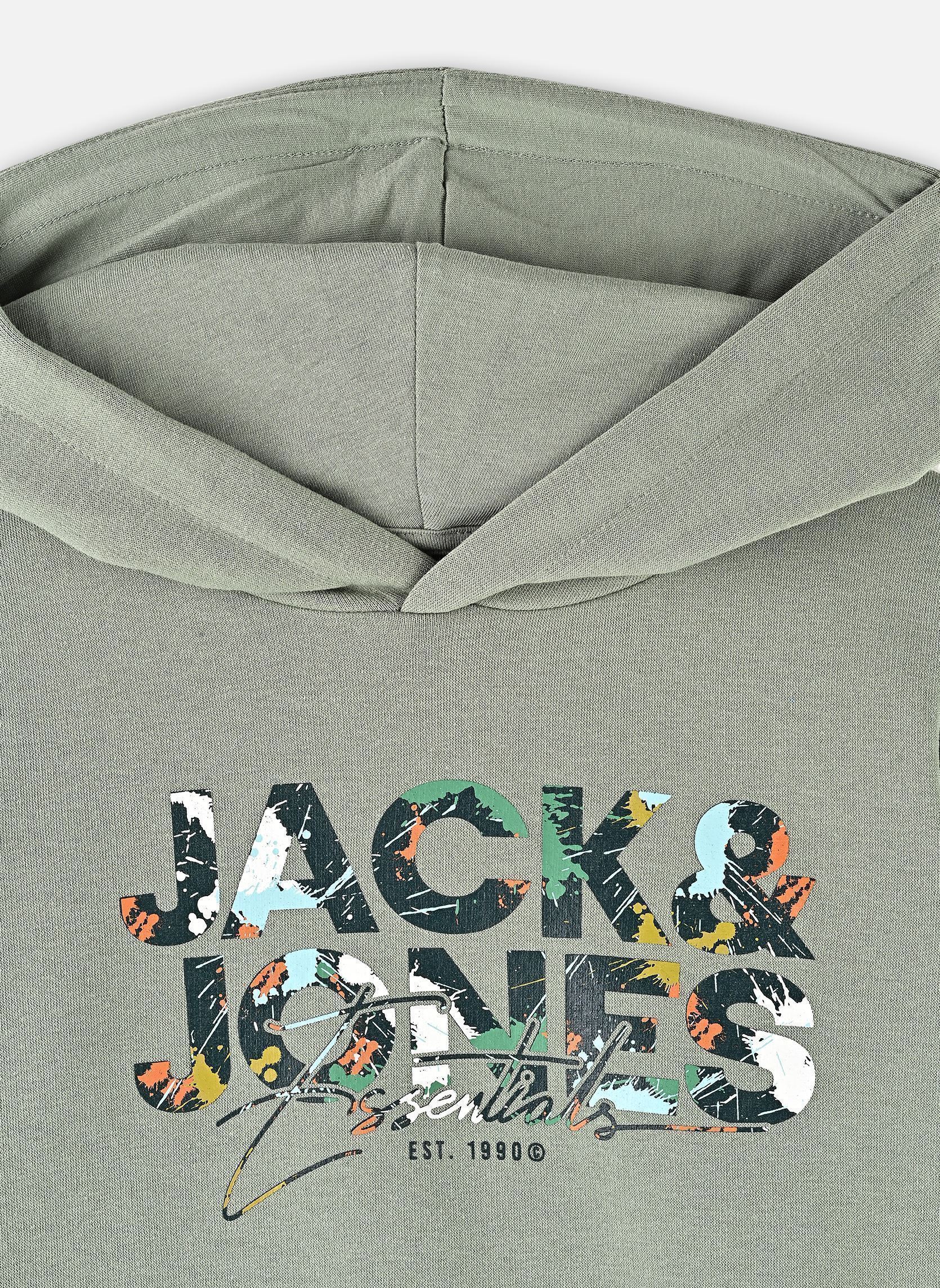 Felpe con cappuccio Jjgeplas Sweat Hood Jnr bambino verde Jack & Jones Felpe con cappuccio Jjgeplas Sweat Hood Jnr bambino verde ICEBERG GREEN