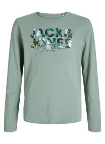 Tee-shirts manches longues Jjgeplas Tee Ls Crew Neck Jnr garçon vert Jack & Jones Tee-shirts manches longues Jjgeplas Tee Ls Crew Neck Jnr garçon vert ICEBERG GREEN