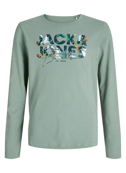 Jack & Jones Langarm-T-Shirts Jjgeplas Tee Ls Crew Neck Jnr jungen grün