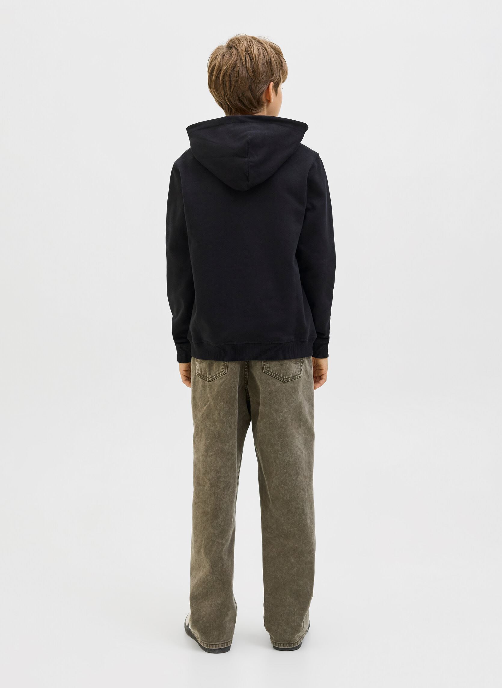 Sweats à capuche Jornorrebro Emb Sweat Hood Noos Jnr garçon noir Jack & Jones Sweats à capuche Jornorrebro Emb Sweat Hood Noos Jnr garçon noir BLACK