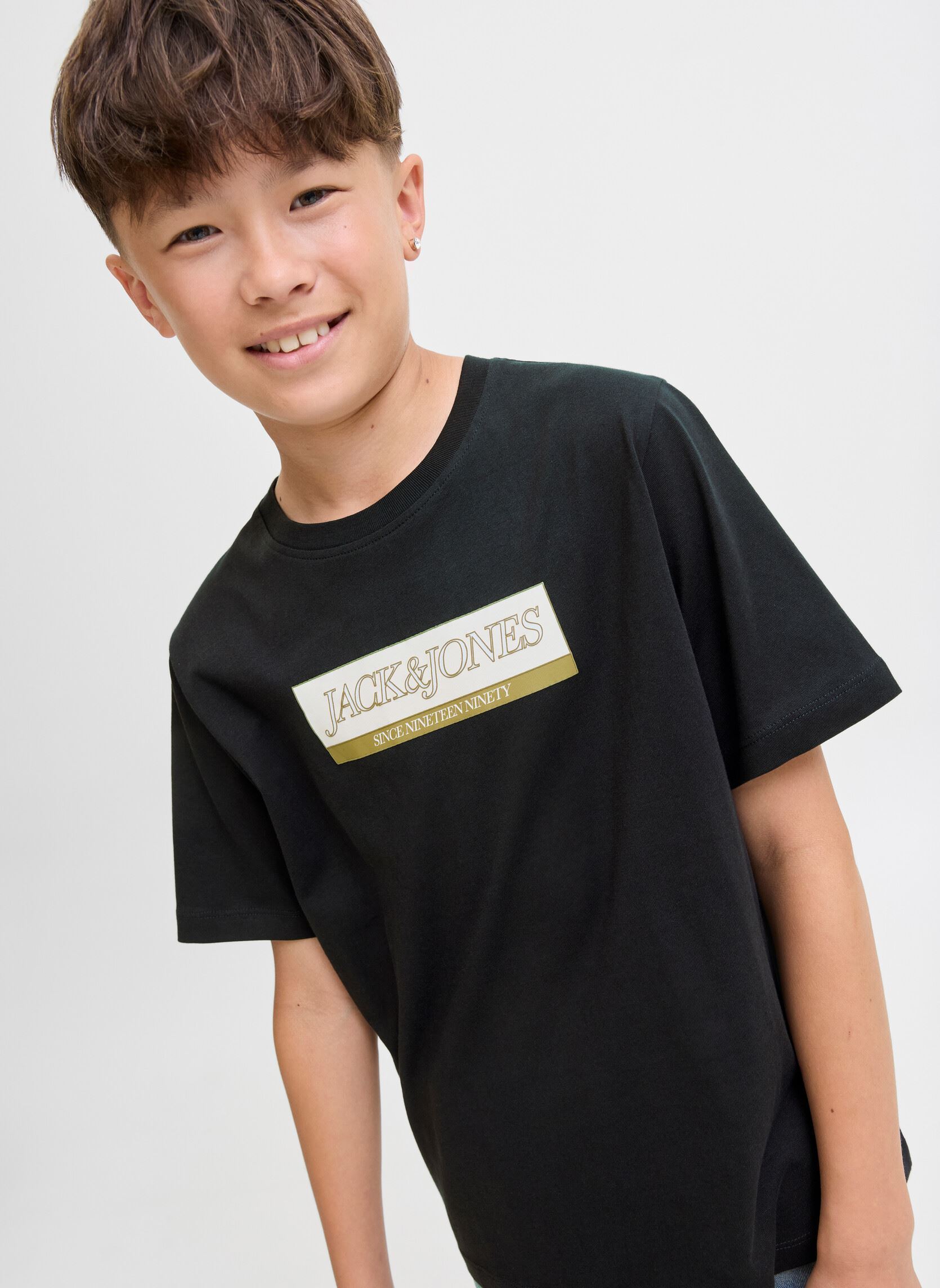 Tee-shirts manches courtes Jorinwood Block Brand Tee Ss Cn Noos Jnr garçon noir Jack & Jones Tee-shirts manches courtes Jorinwood Block Brand Tee Ss Cn Noos Jnr garçon noir BLACK
