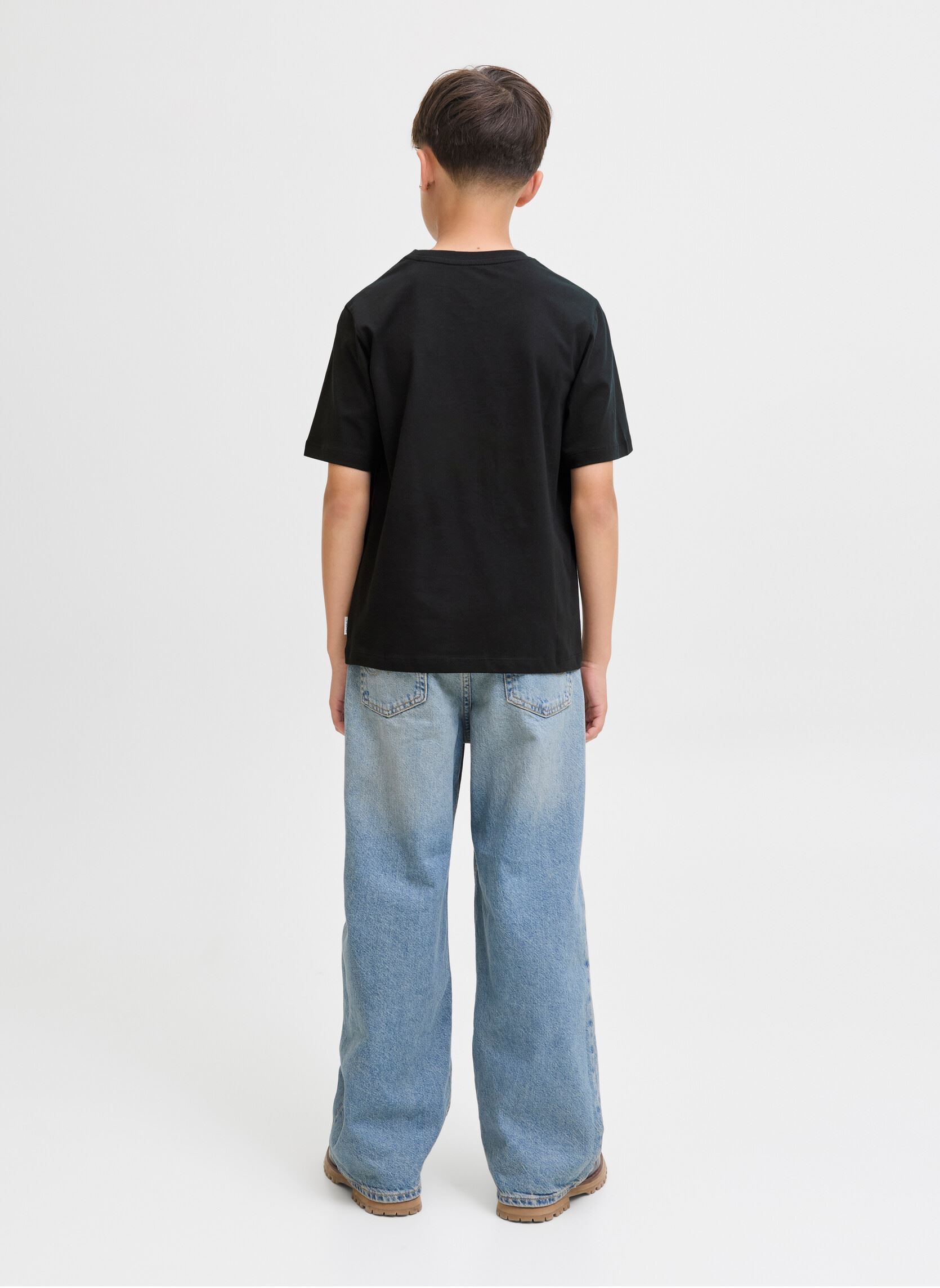 Tee-shirts manches courtes Jorinwood Block Brand Tee Ss Cn Noos Jnr garçon noir Jack & Jones Tee-shirts manches courtes Jorinwood Block Brand Tee Ss Cn Noos Jnr garçon noir BLACK