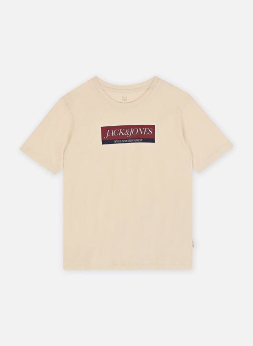Jack & Jones Kurzarm-T-Shirts Jorinwood Block Brand Tee Ss Cn Noos Jnr jungen weiß