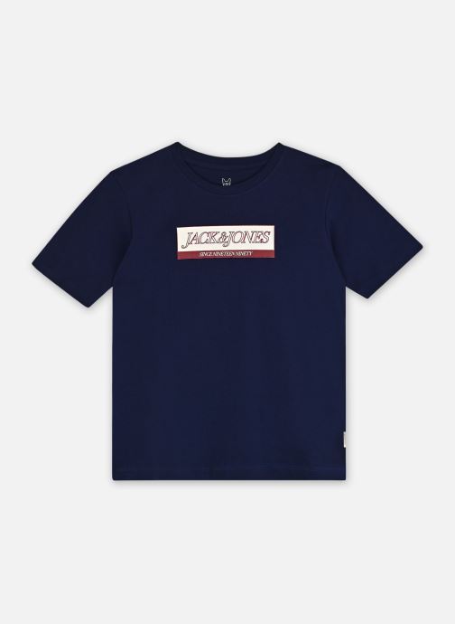 Jack & Jones Tee-shirts manches courtes Jorinwood Block Brand Tee Ss Cn Noos Jnr garçon bleu