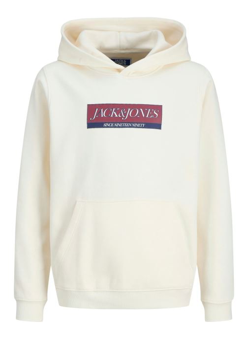 Jack & Jones Kapuzenpullover Jorinwood Block Branding Sweat Noos Jnr jungen weiß