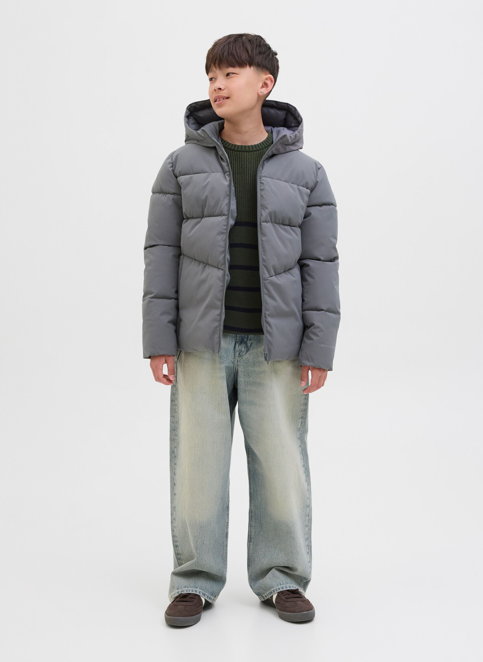 Doudounes Jjglobal Puffer Jacket Jnr garçon gris Jack & Jones Doudounes Jjglobal Puffer Jacket Jnr garçon gris CASTLEROCK