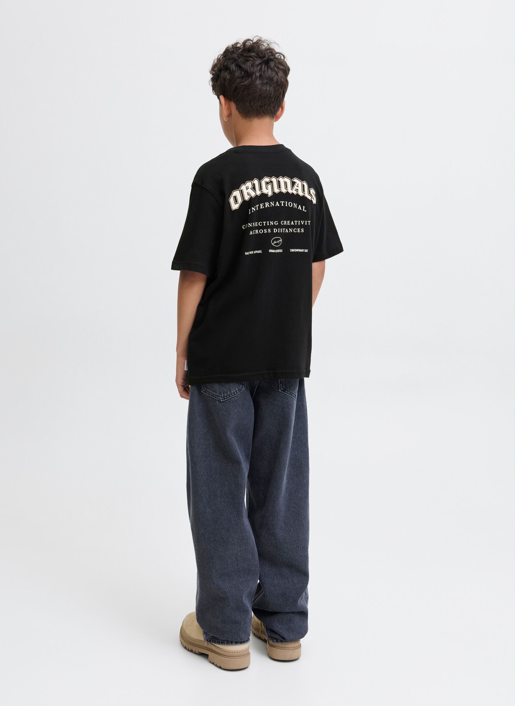 Jack & Jones Junior JJLUKE TEE CREW NECK JNR - T-shirt con stampa - iceberg green/verde