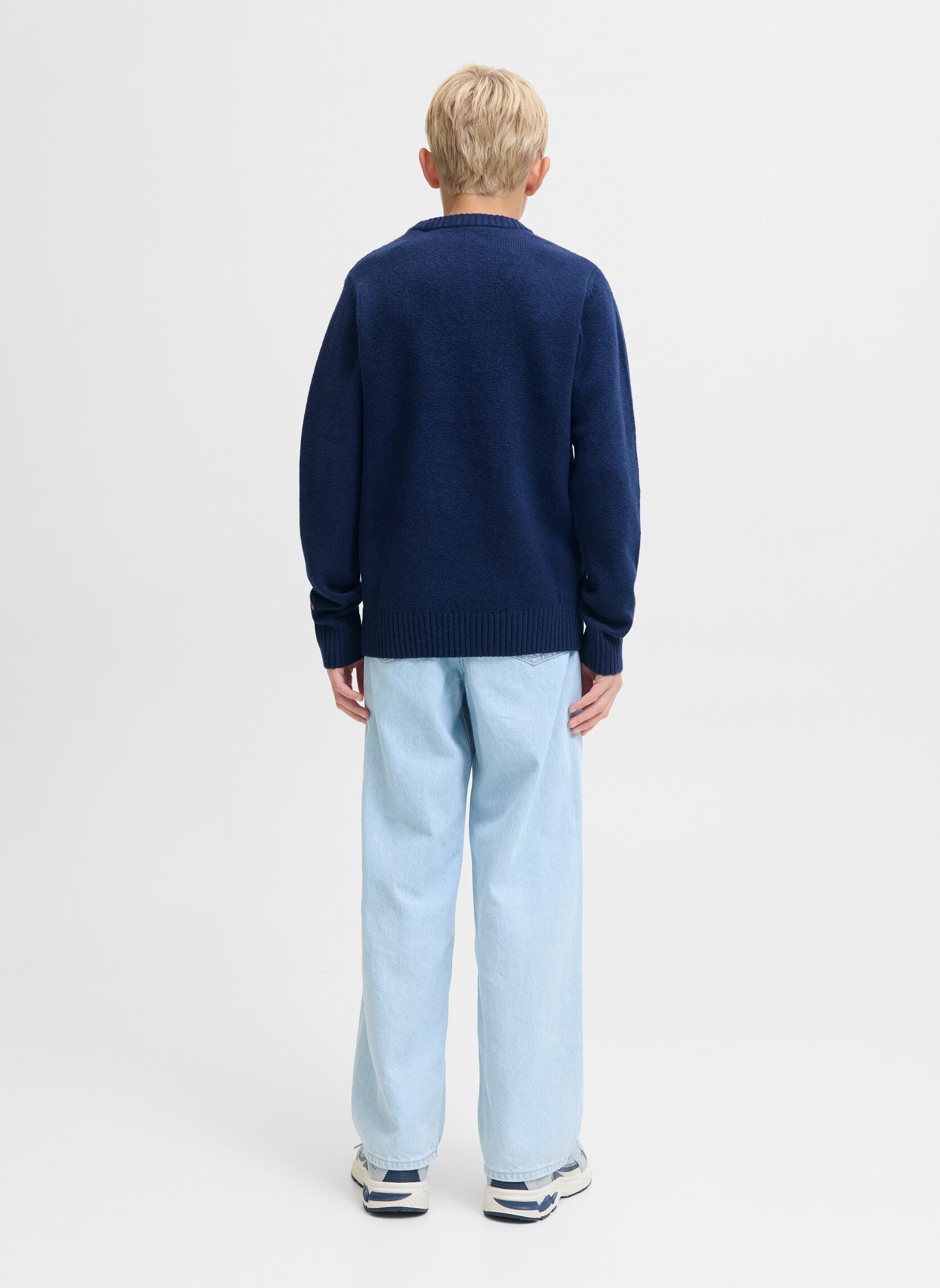Pulls Jornorrebro Knit Crew Neck Ln Jnr garçon bleu Jack & Jones Pulls Jornorrebro Knit Crew Neck Ln Jnr garçon bleu OCEAN CAVERN
