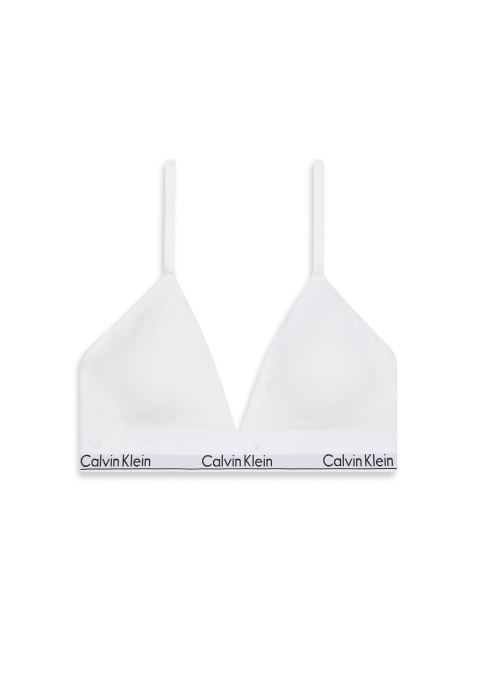 Calvin Klein Brassières de Sport Lightly Lined Triangle LV00QF8498 femme blanc