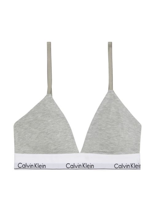 Calvin Klein Brassières de Sport Lightly Lined Triangle LV00QF8498 femme gris