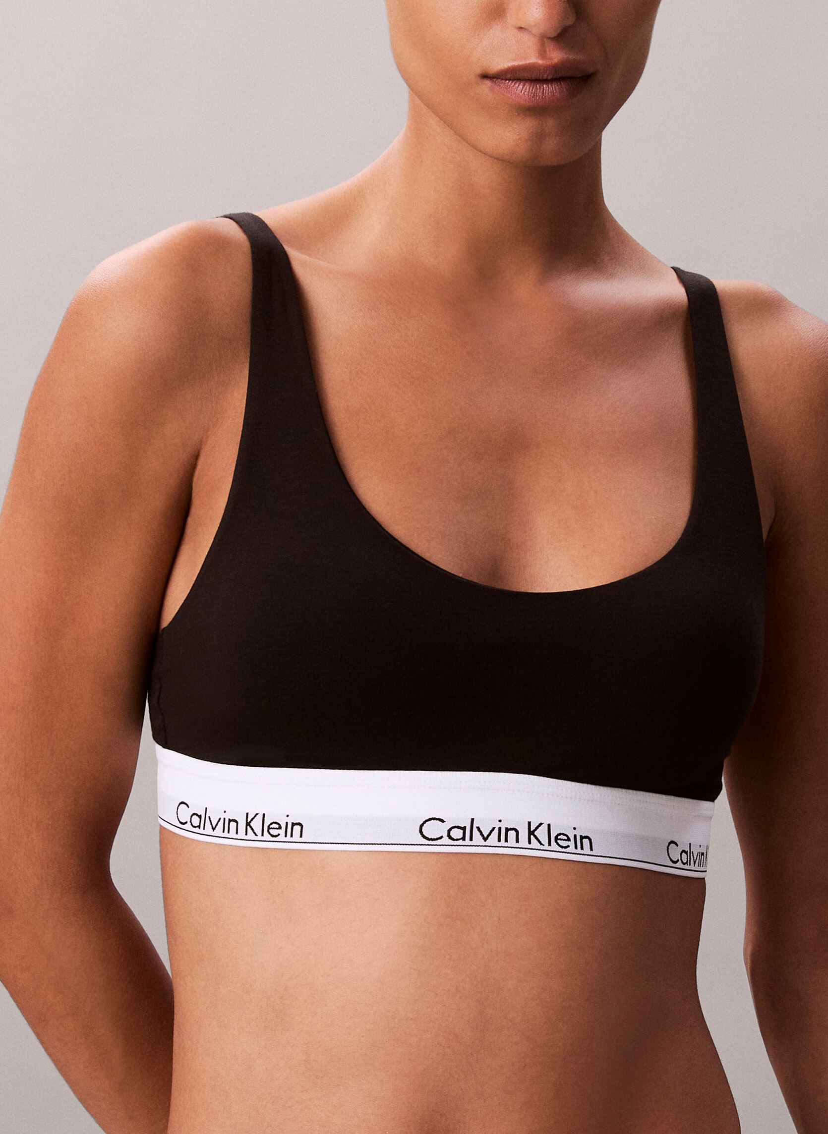 Sport-BHs Lightly Lined Bralette LV00QF8503 damen schwarz Calvin Klein Sport-BHs Lightly Lined Bralette LV00QF8503 damen schwarz BLACK
