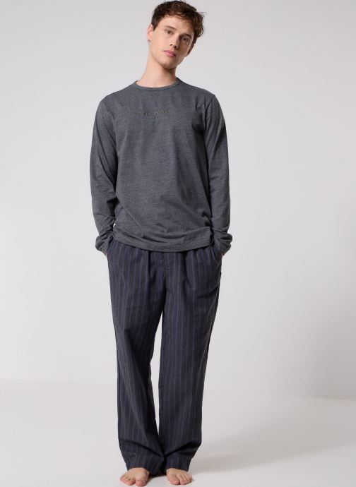 Calvin Klein Ensembles de survêtement Ls Tee Pant Set LV00NM2955 homme gris