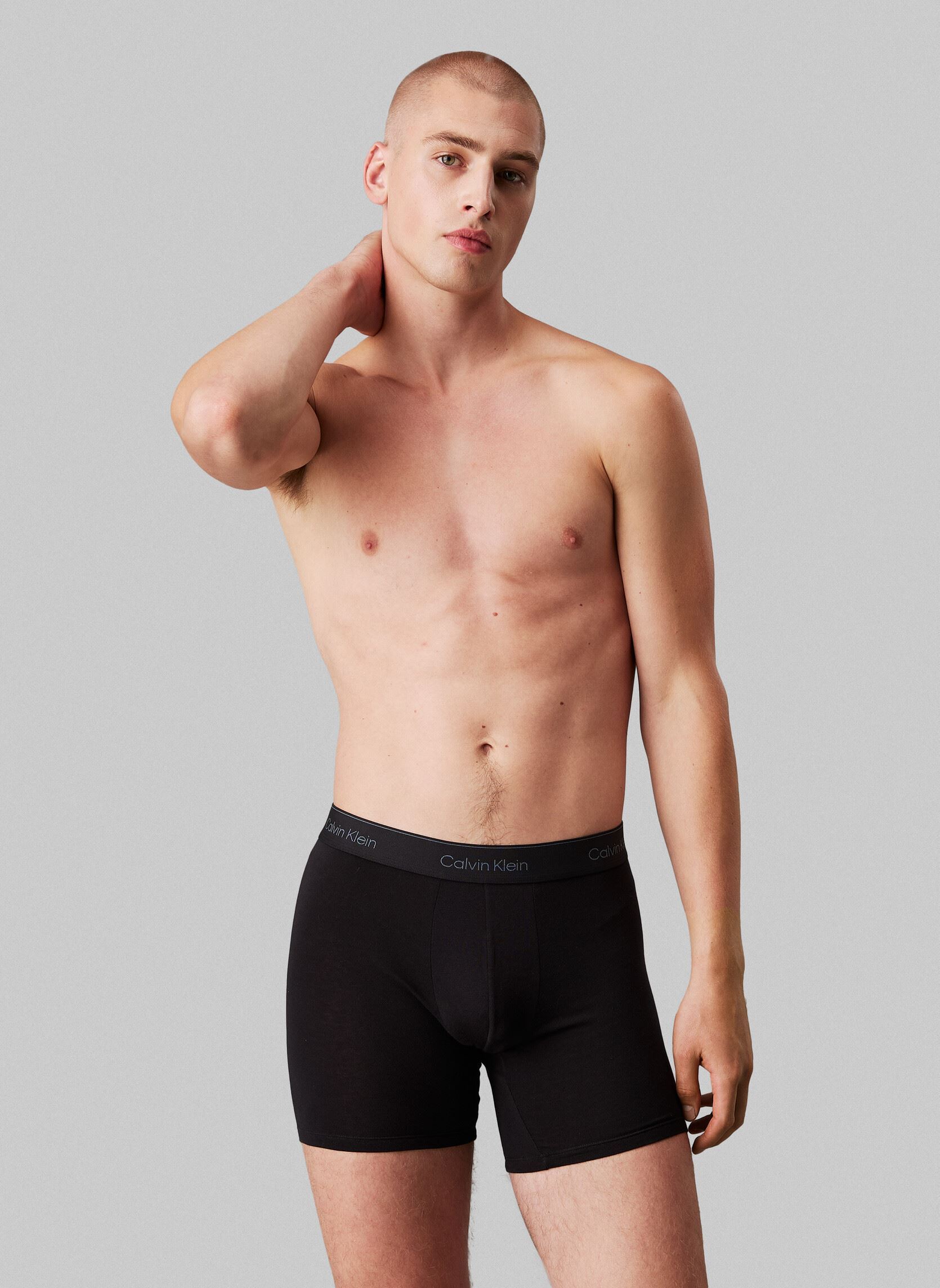 Pantalons Boxer Brief 3Pk LV00NB4394 homme bleu Calvin Klein Pantalons Boxer Brief 3Pk LV00NB4394 homme bleu Blue