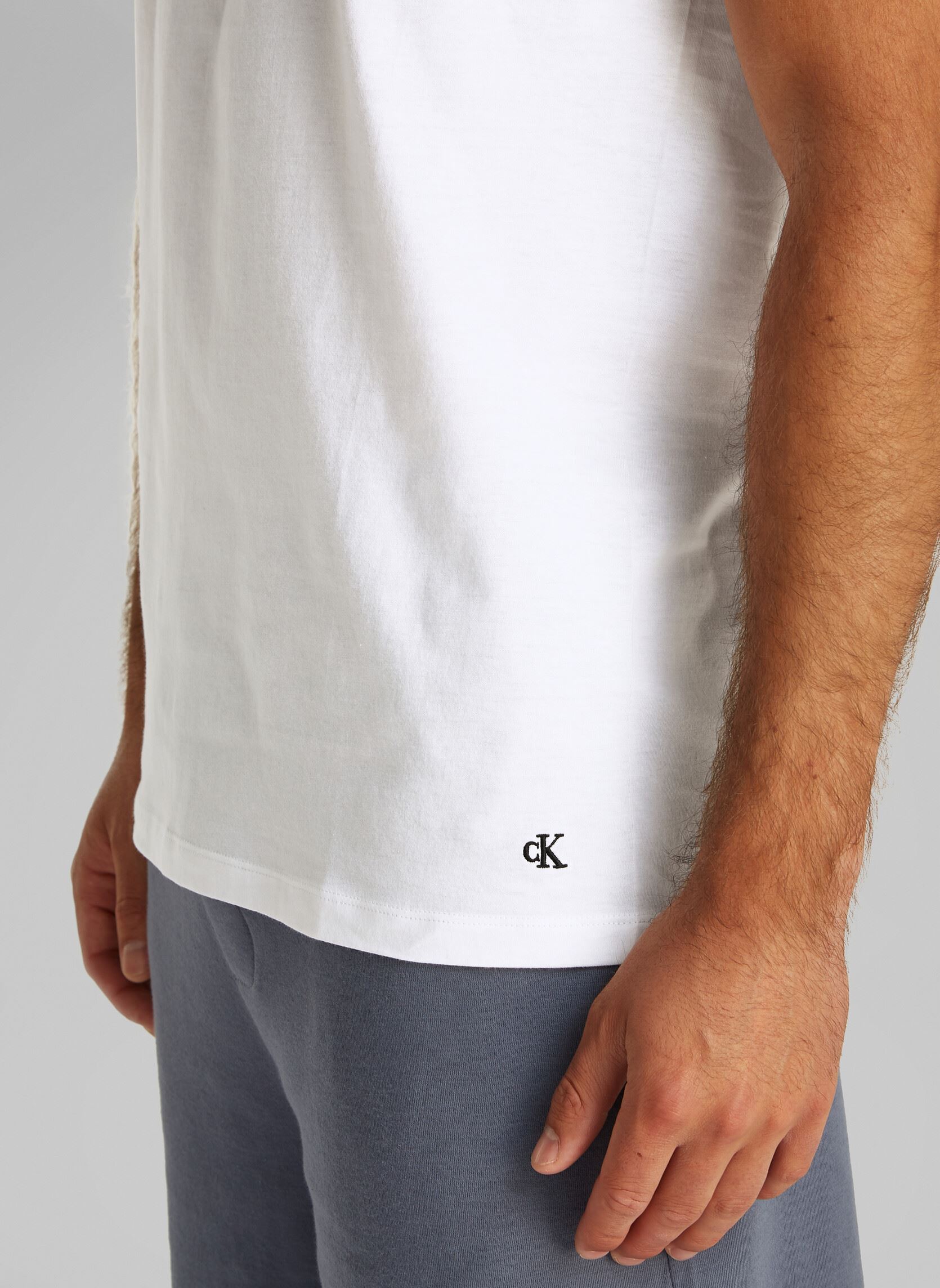 Tee-shirts manches courtes S/S Crew Neck 3Pk LV00NB4051 homme blanc Calvin Klein Tee-shirts manches courtes S/S Crew Neck 3Pk LV00NB4051 homme blanc White