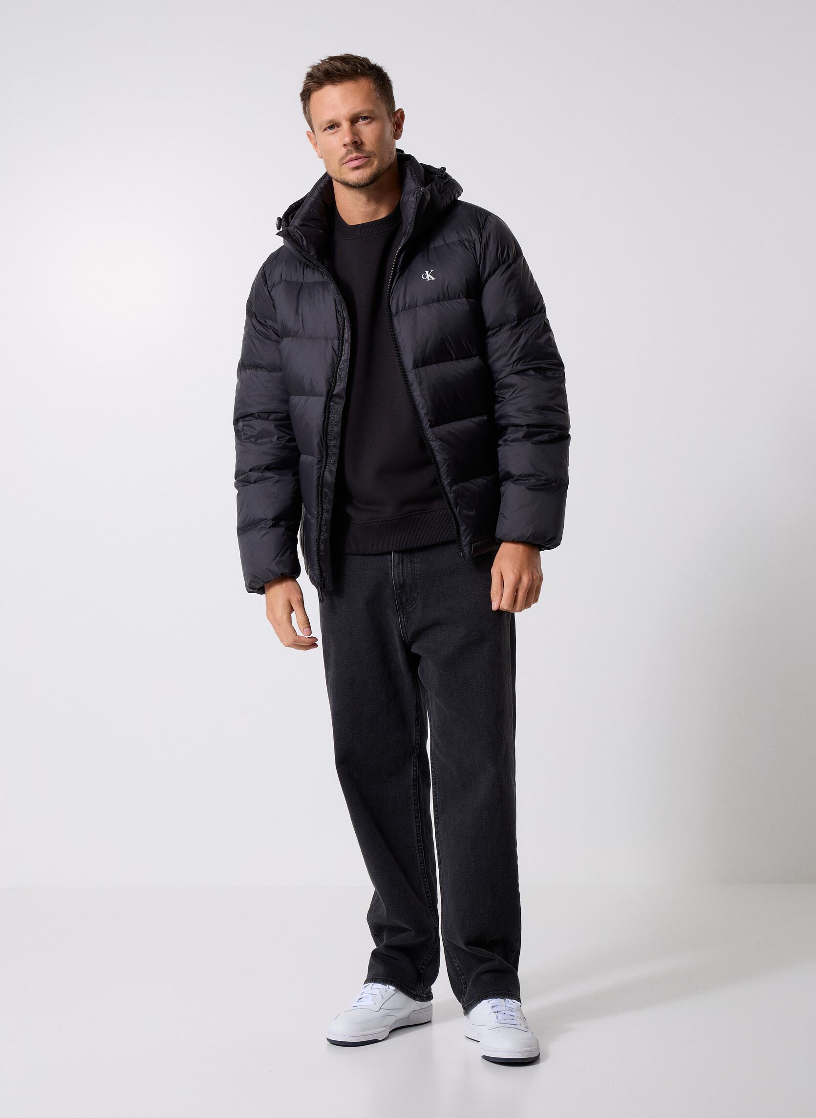 Piumini Ls Nylon Zip Off Hoo LV04RC518G uomo nero Calvin Klein Jeans Piumini Ls Nylon Zip Off Hoo LV04RC518G uomo nero BLACK