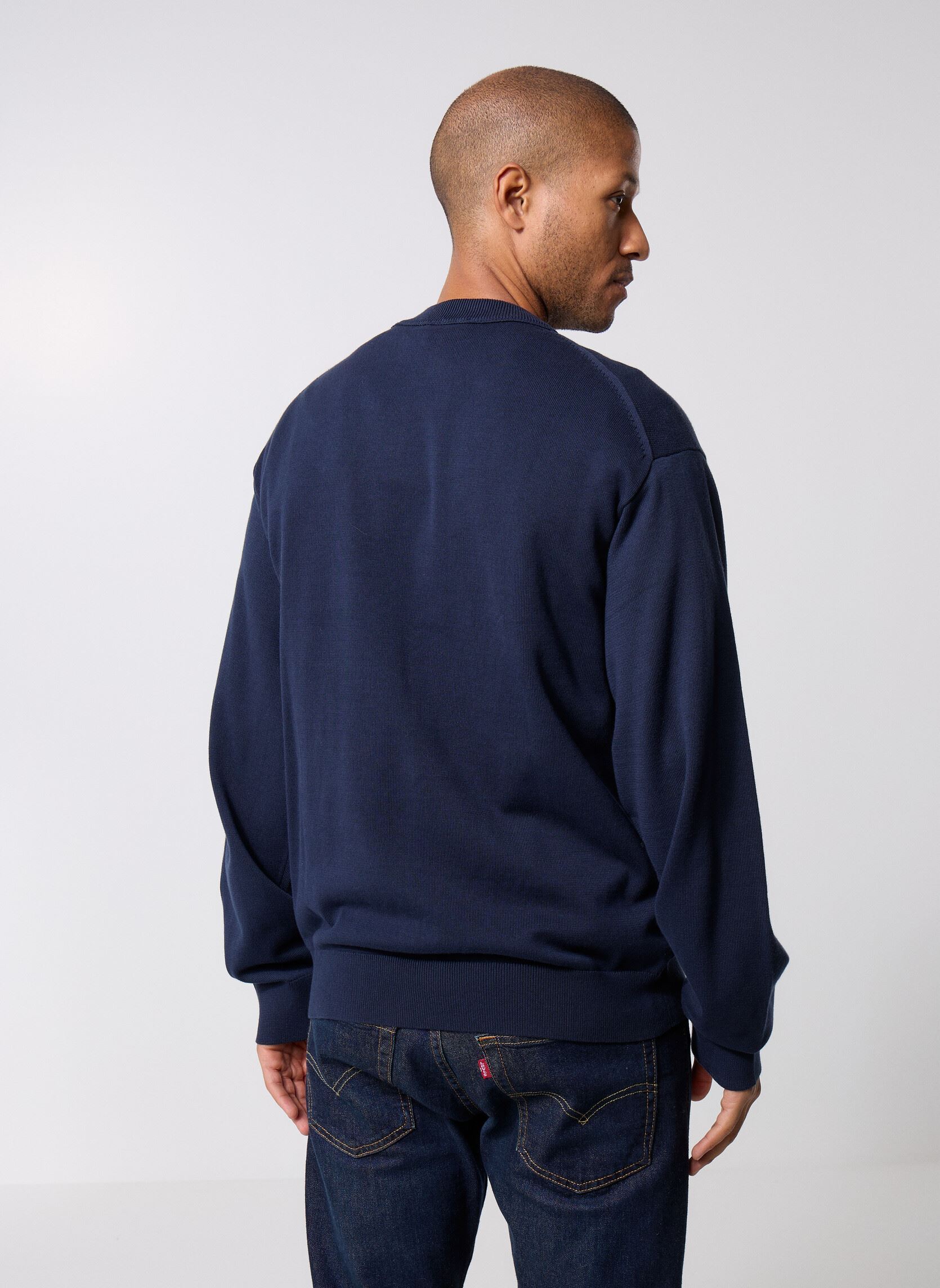 Pulls Eu Ls Cotton Relaxed LV04RC309G homme bleu Calvin Klein Jeans Pulls Eu Ls Cotton Relaxed LV04RC309G homme bleu BLUE