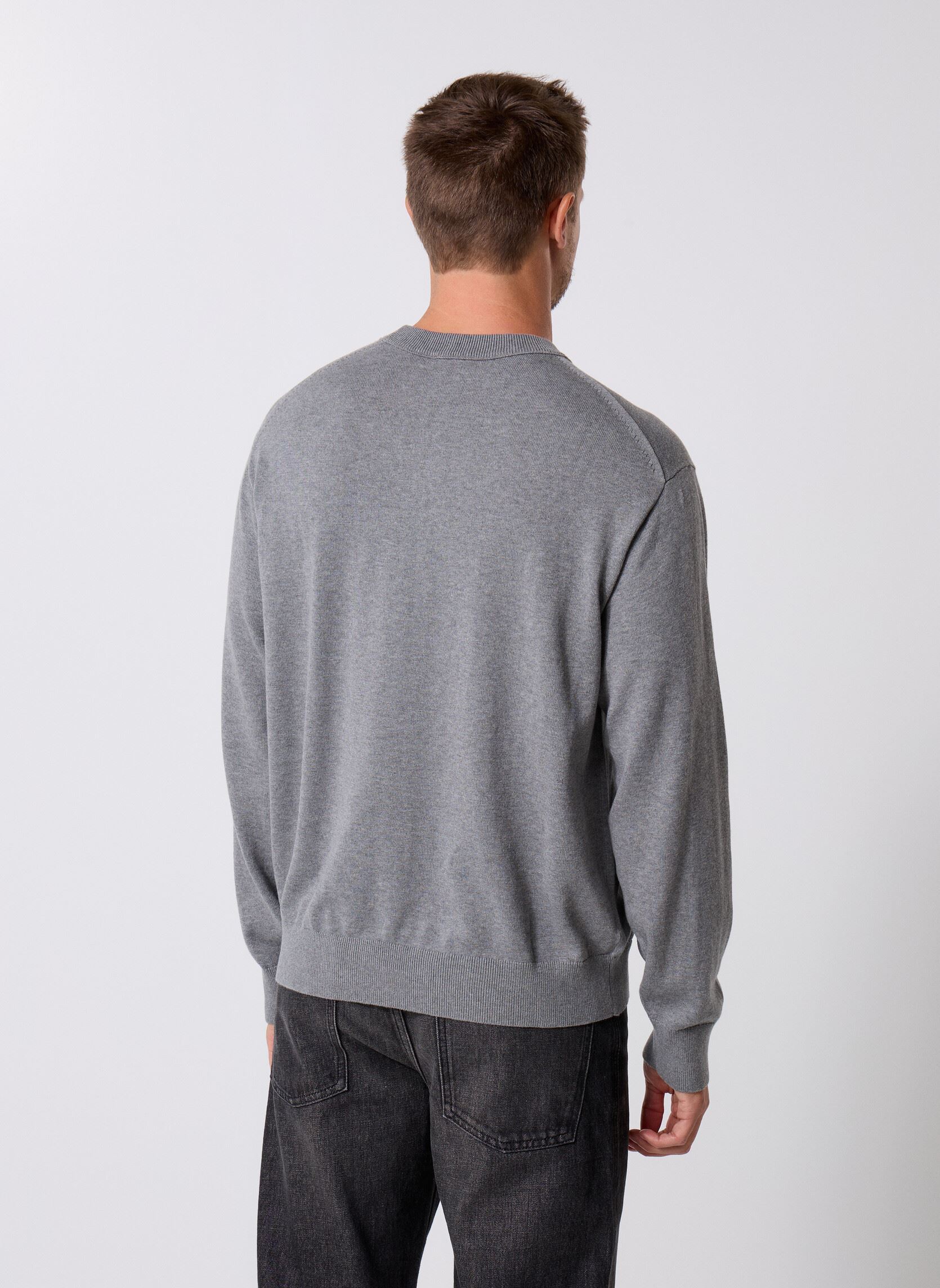 Pulls Ls Ez Cotton Crewnk LV04RC309G homme gris Calvin Klein Jeans Pulls Ls Ez Cotton Crewnk LV04RC309G homme gris GREY