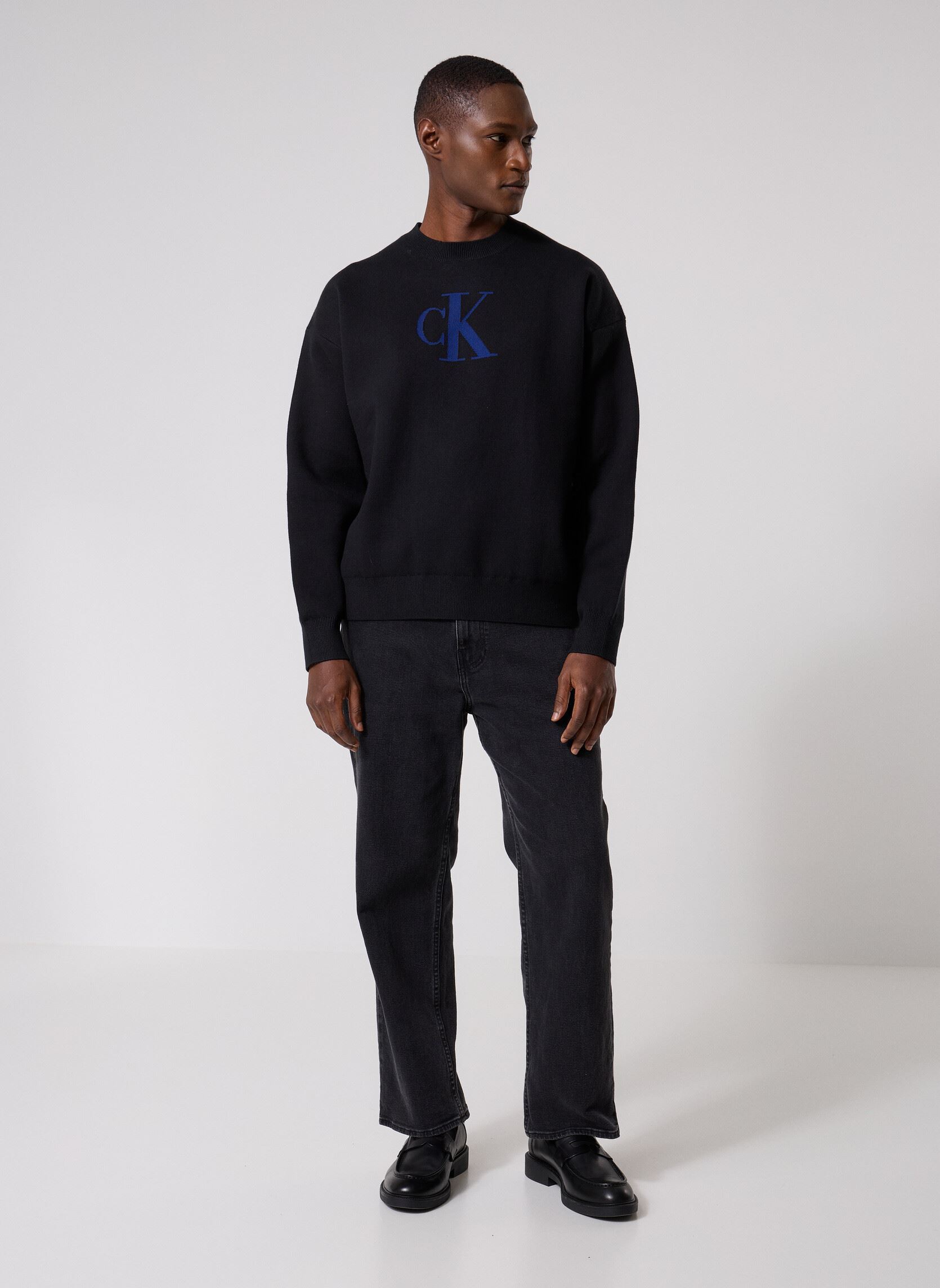Pullover Ls Cttn Cashmere 3D LV04RD305G herren schwarz Calvin Klein Jeans Pullover Ls Cttn Cashmere 3D LV04RD305G herren schwarz BLACK