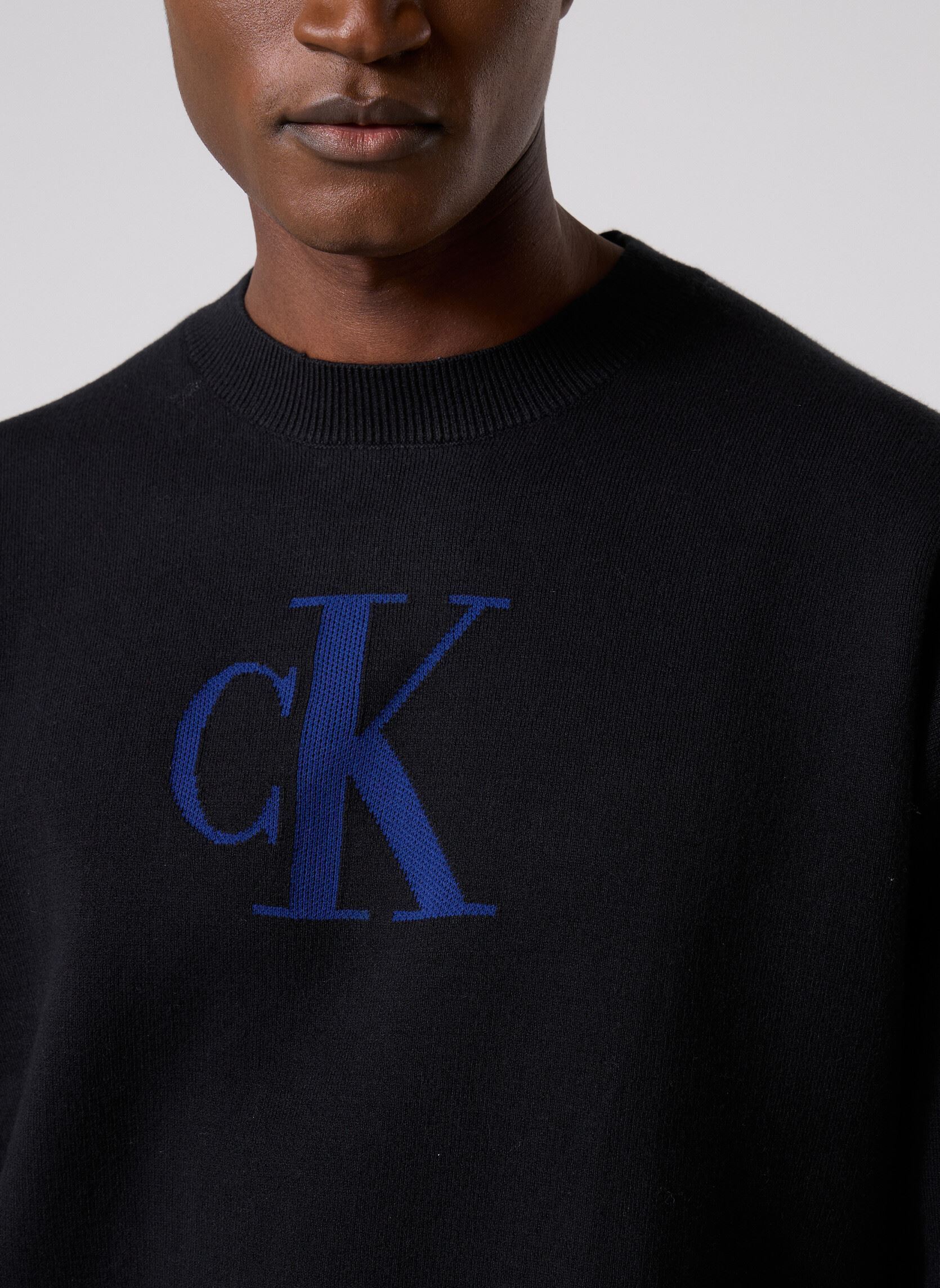 Pullover Ls Cttn Cashmere 3D LV04RD305G herren schwarz Calvin Klein Jeans Pullover Ls Cttn Cashmere 3D LV04RD305G herren schwarz BLACK