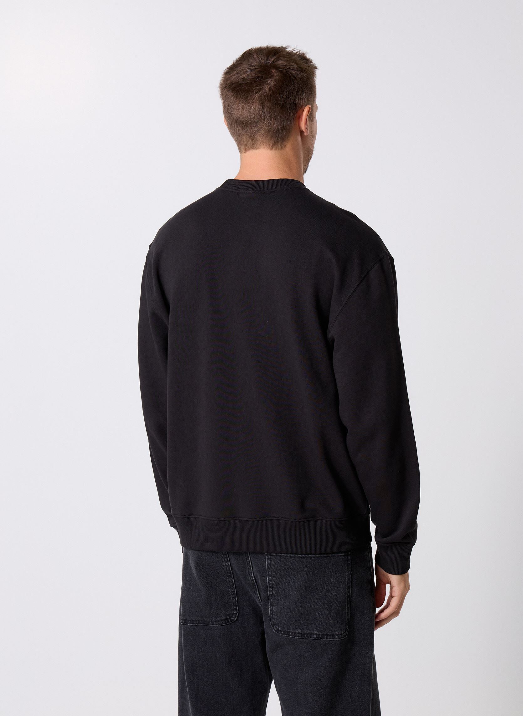 Felpe Ls Eu 350Terry Badge LV04RC273G uomo nero Calvin Klein Jeans Felpe Ls Eu 350Terry Badge LV04RC273G uomo nero BLACK