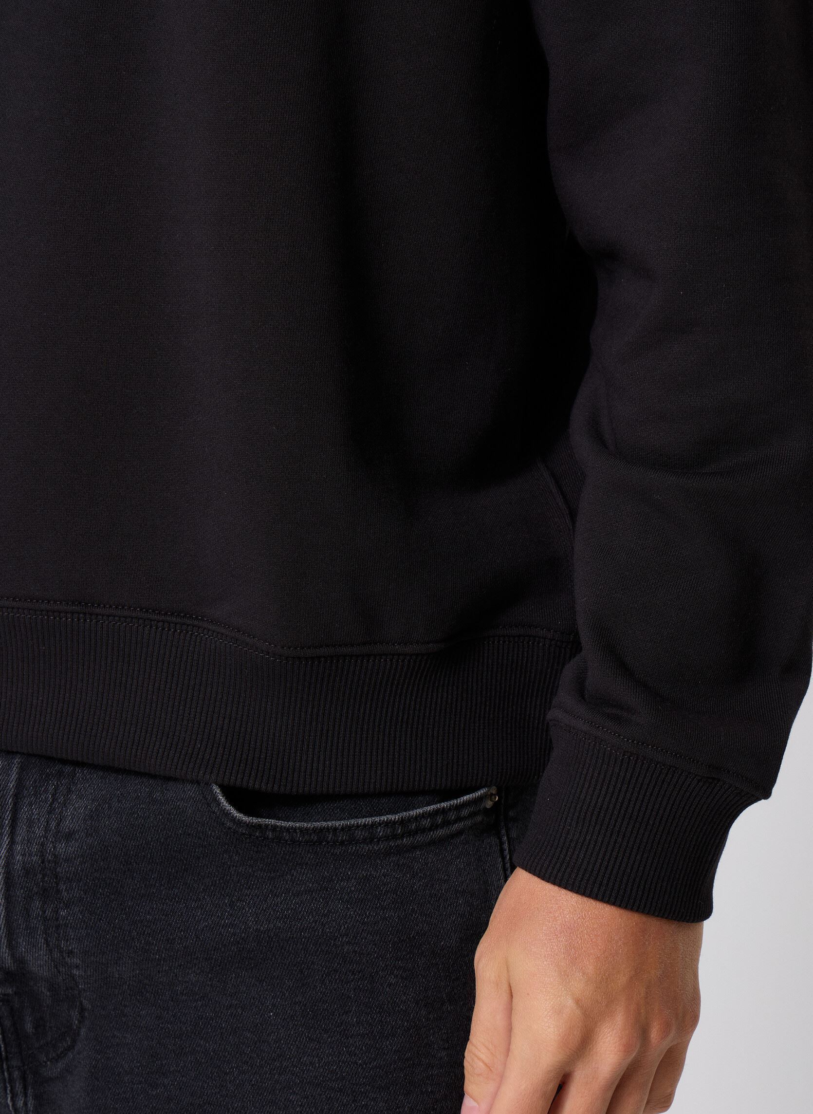 Felpe Ls Eu 350Terry Badge LV04RC273G uomo nero Calvin Klein Jeans Felpe Ls Eu 350Terry Badge LV04RC273G uomo nero BLACK