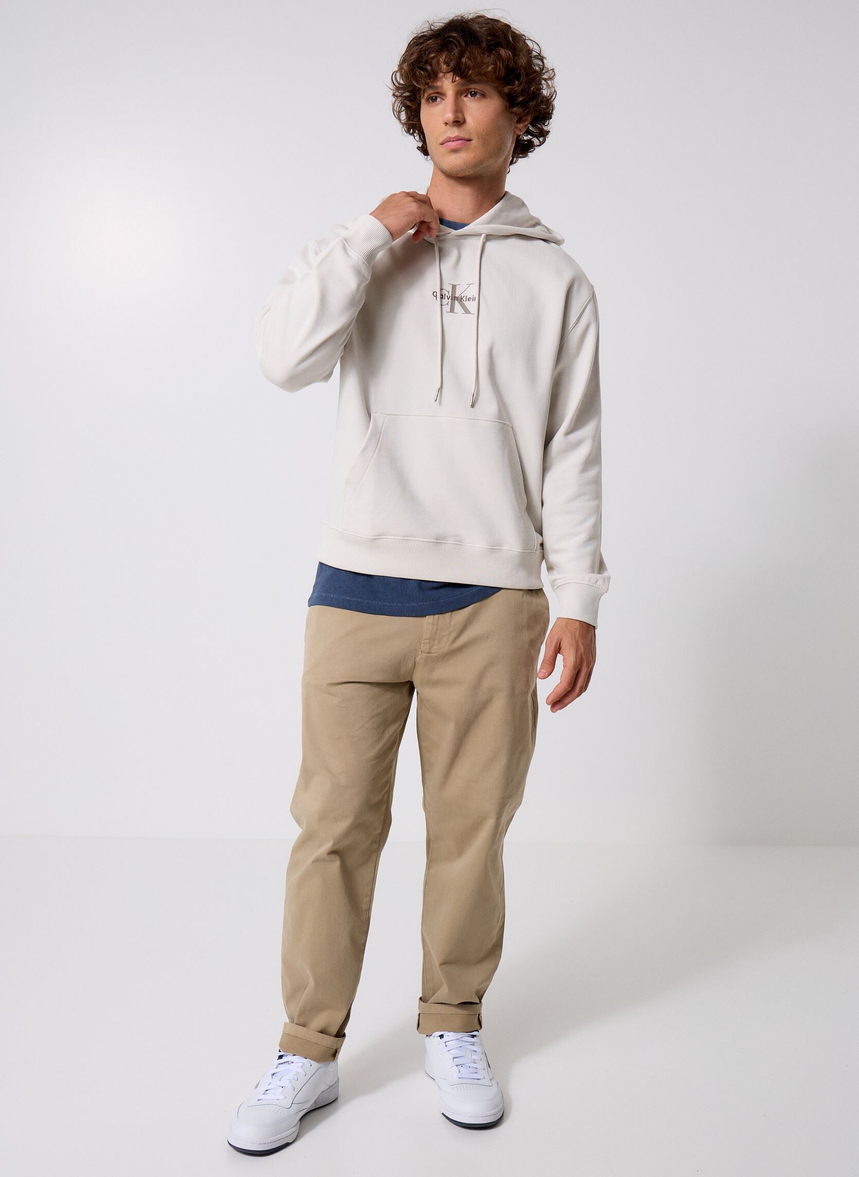 Sweats Ls Eu 350Terry Micro LV04RD243G homme blanc Calvin Klein Jeans Sweats Ls Eu 350Terry Micro LV04RD243G homme blanc White