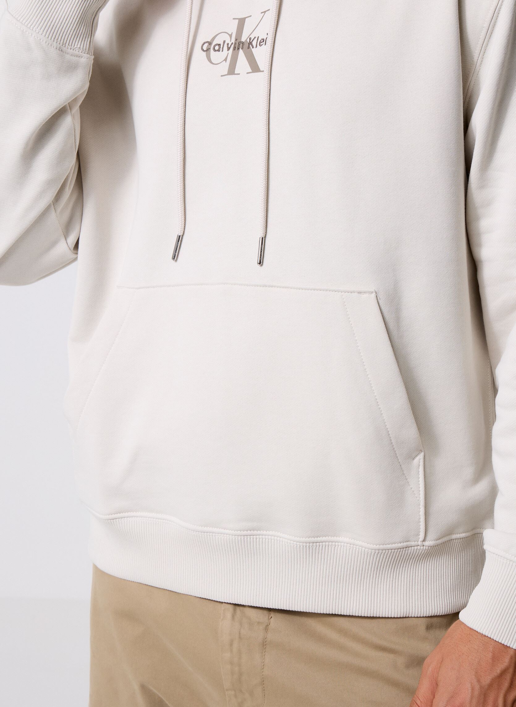 Sweats Ls Eu 350Terry Micro LV04RD243G homme blanc Calvin Klein Jeans Sweats Ls Eu 350Terry Micro LV04RD243G homme blanc White