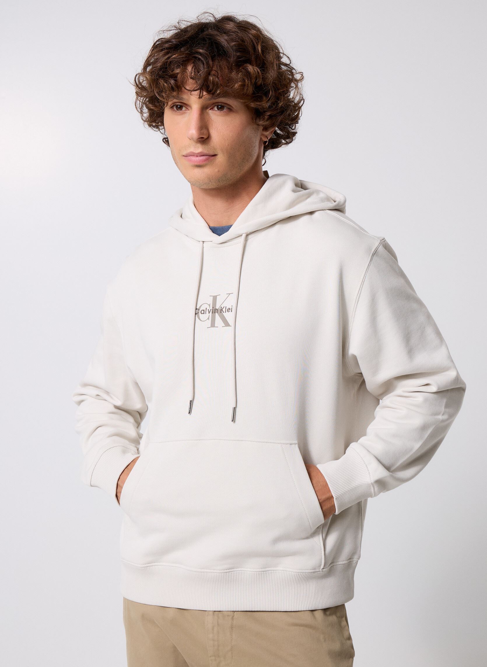 Sweat shirt Calvin Klein Jeans LS EU 350TERRY MICRO MONOLOGO HO LV04RD243G EU - vue 2