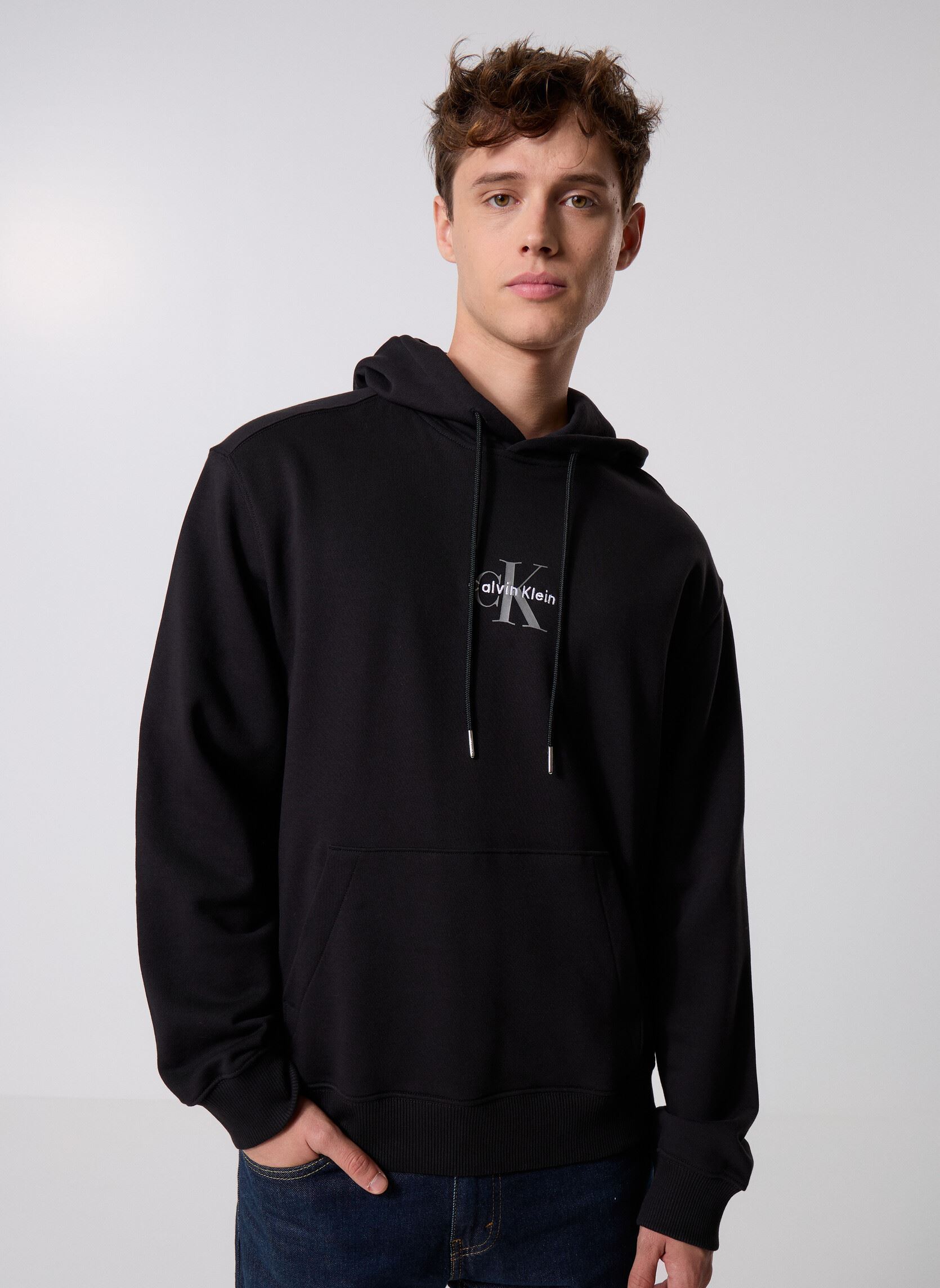 Sweat shirt Calvin Klein Jeans LS EU 350TERRY MICRO MONOLOGO HO LV04RD243G EU - vue 4